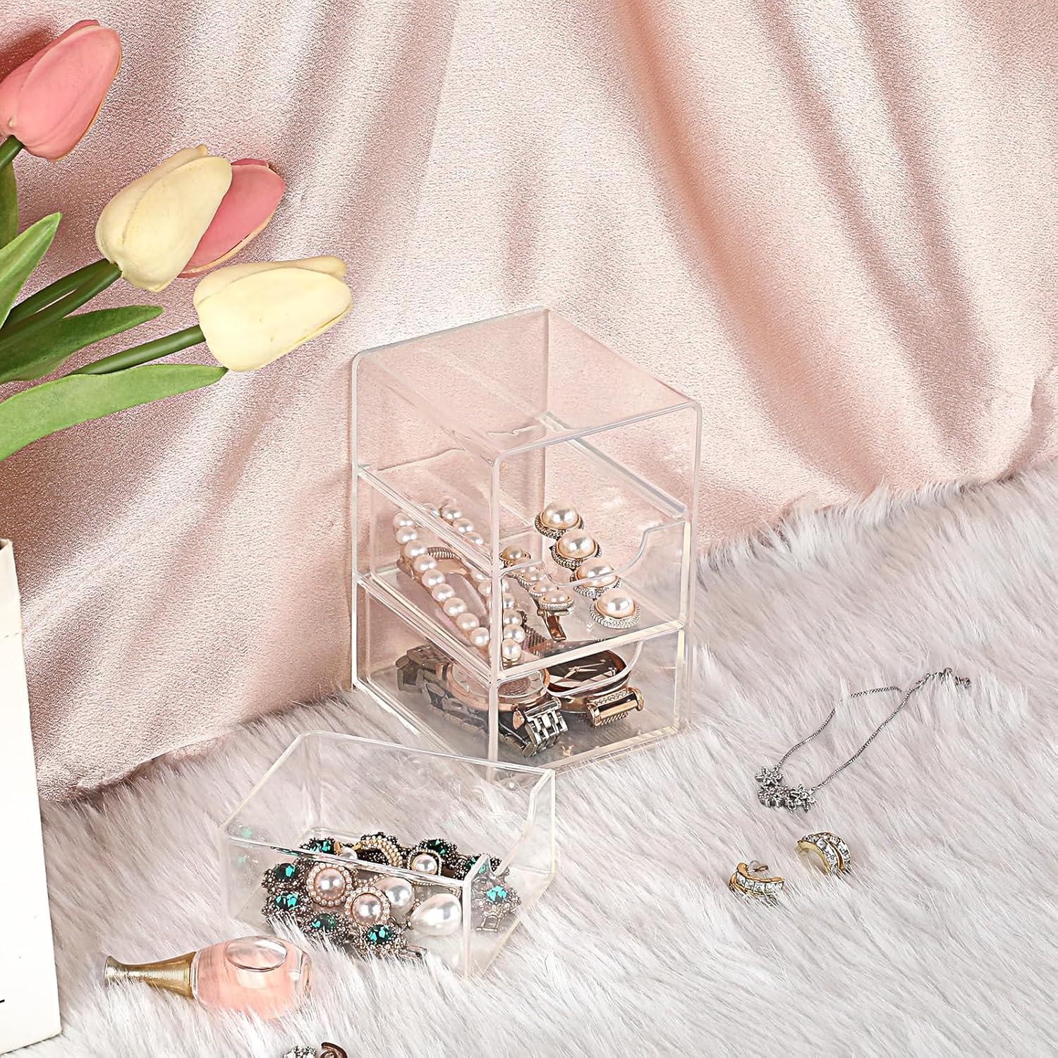 Organizador de Escritorio Acrílico BTSKY 3 Cajones 7.9x8.9x13cm