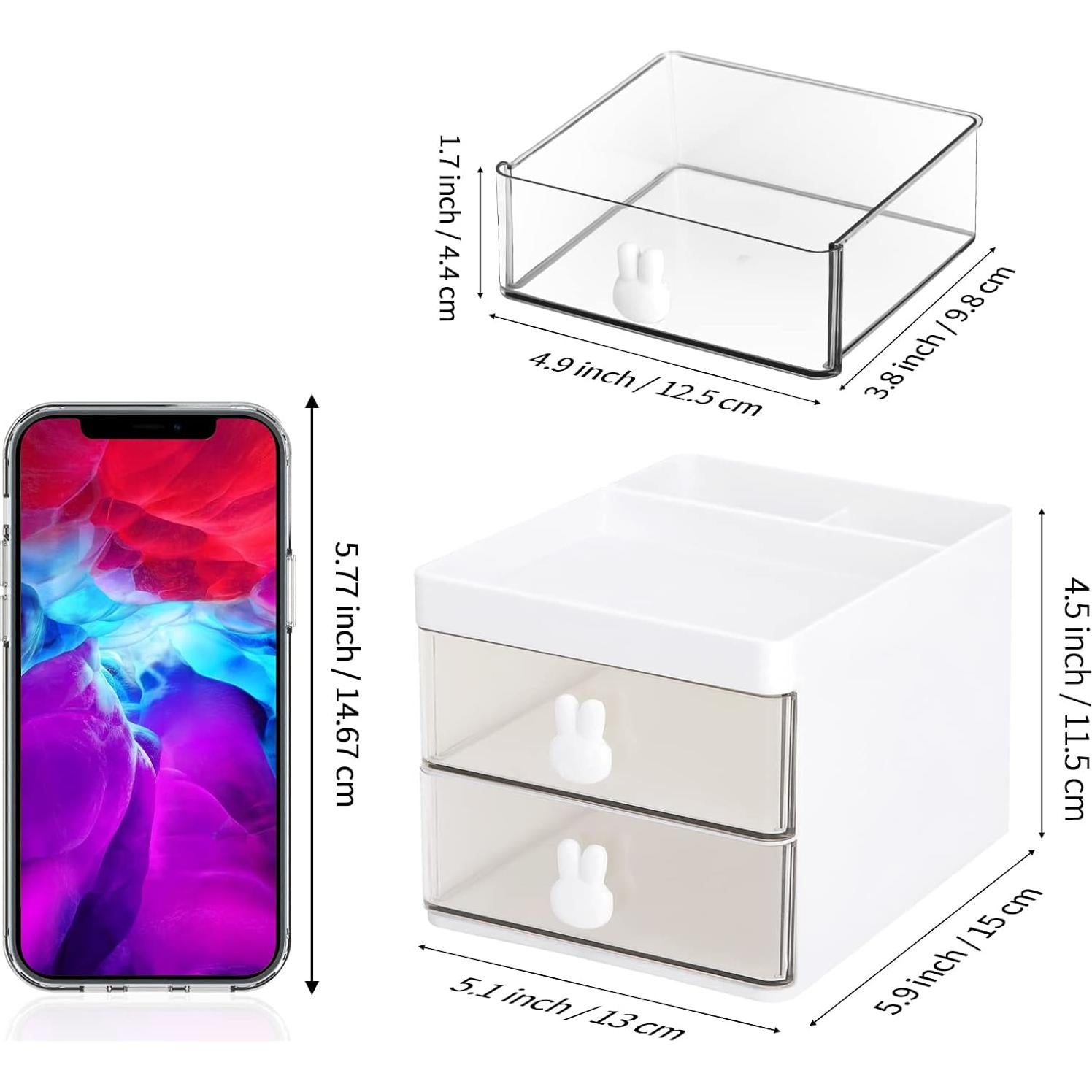 Organizador de Escritorio LETURE Blanco con Cajones 13x15x11.5 cm