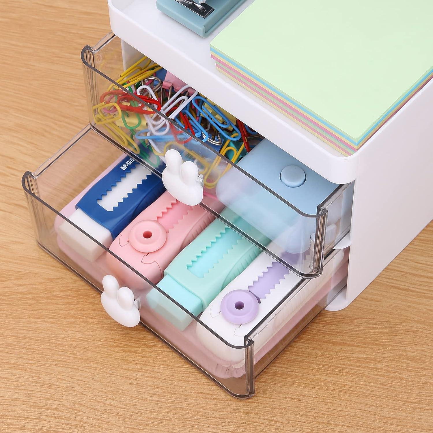 Organizador de Escritorio LETURE Blanco con Cajones 13x15x11.5 cm