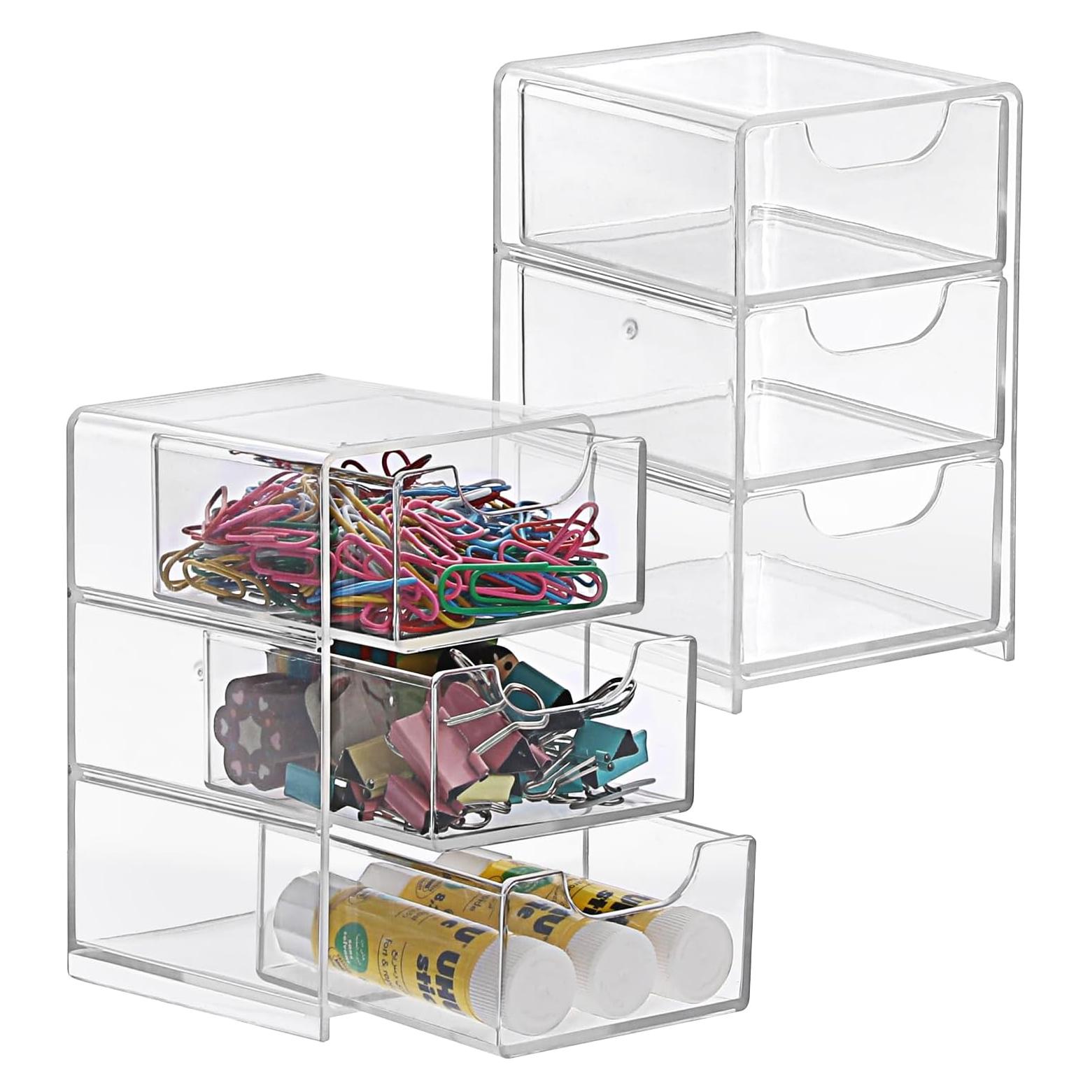 Organizador de Escritorio Acrílico BTSKY 3 Cajones 7.9x8.9x13cm