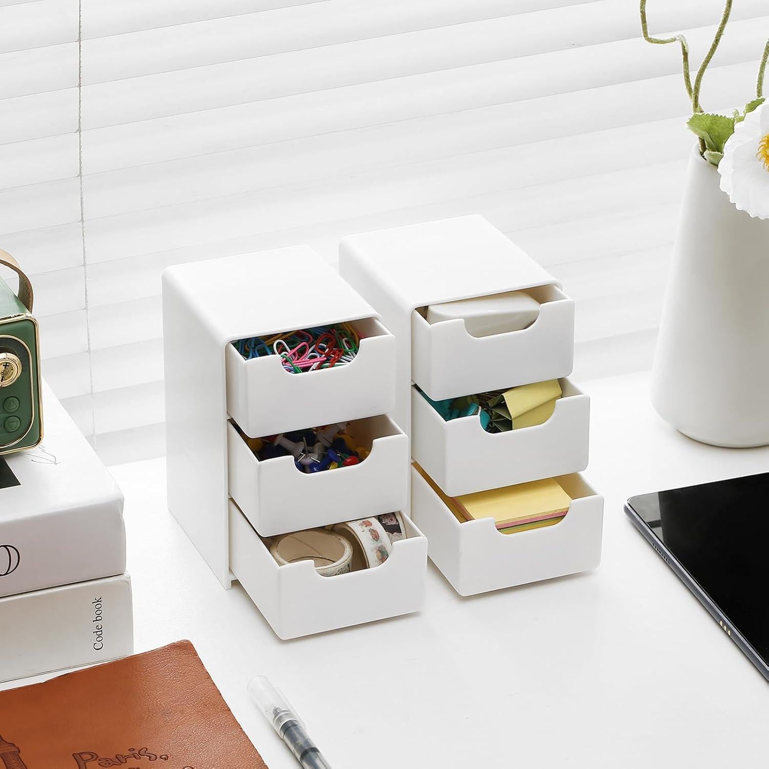 Organizador de Cajones Imakmasion Blanco 3 Cajones 7.9x8.9x13 cm