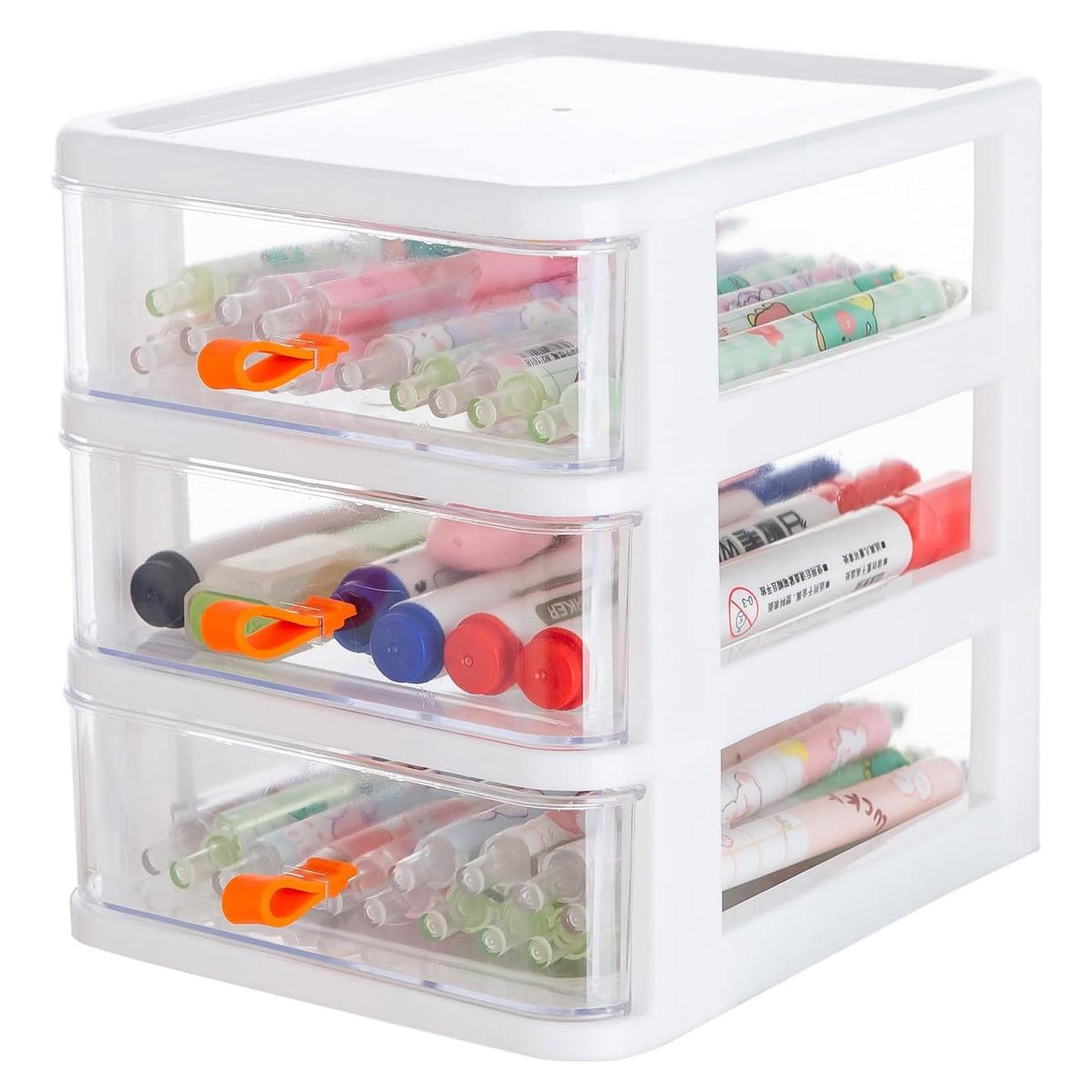 Organizador de Cajones Mini Gagee 3 Cajones Plástico Blanco