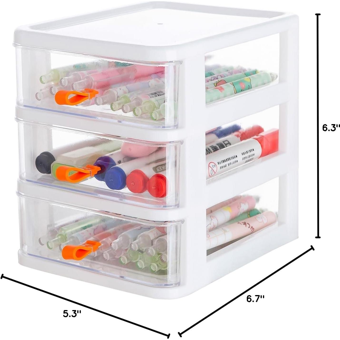 Organizador de Cajones Mini Gagee 3 Cajones Plástico Blanco
