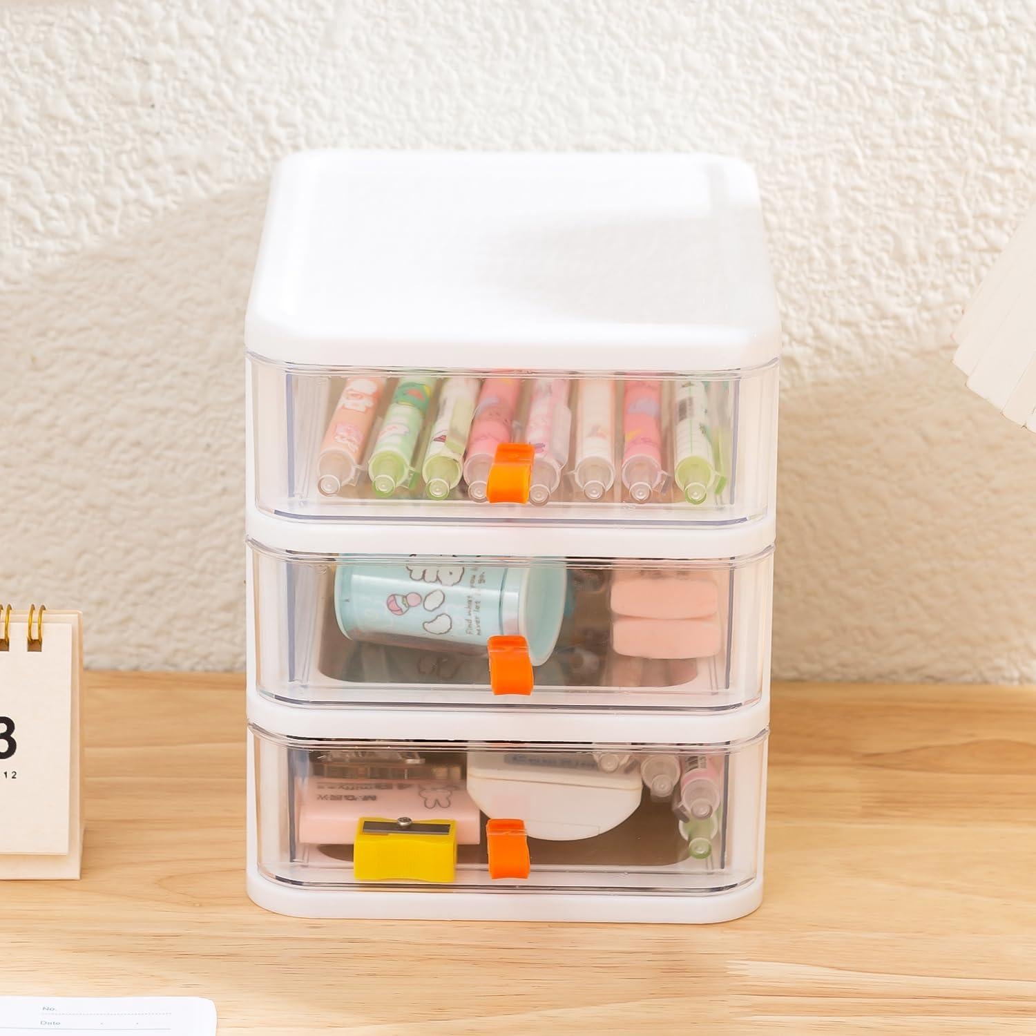 Organizador de Cajones Mini Gagee 3 Cajones Plástico Blanco