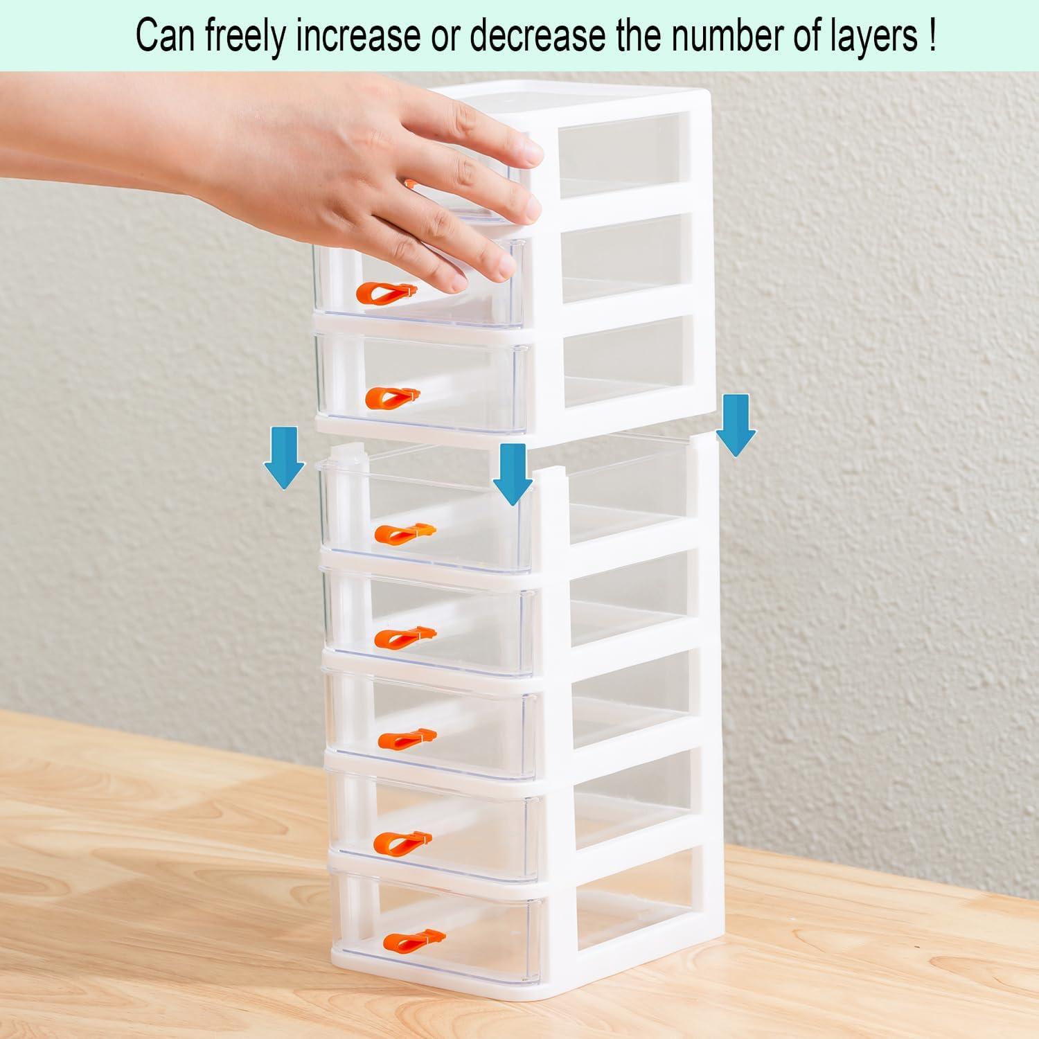 Organizador de Cajones Mini Gagee 3 Cajones Plástico Blanco