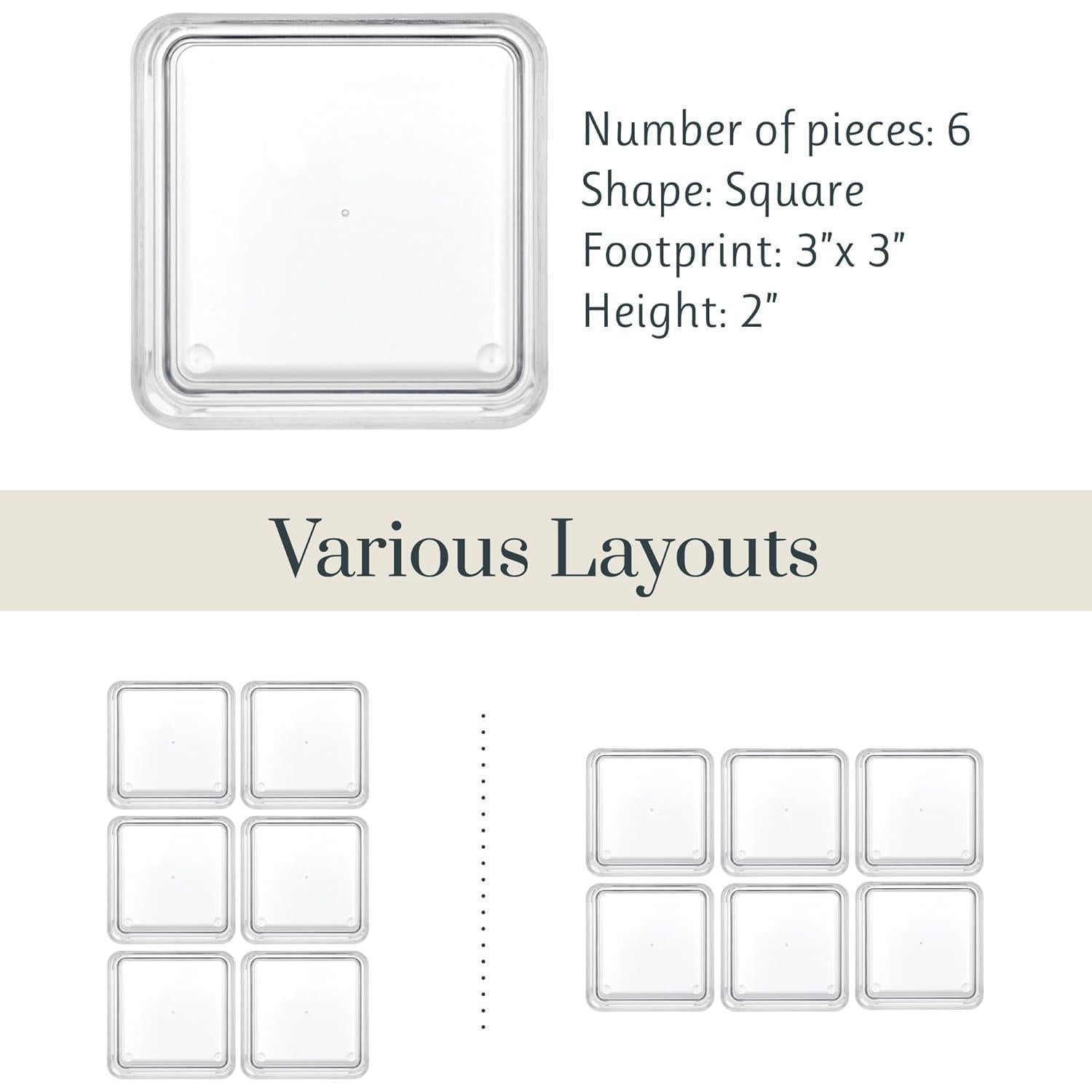 Organizadores de Cajones Apilables STORi - Set de 6 Transparentes