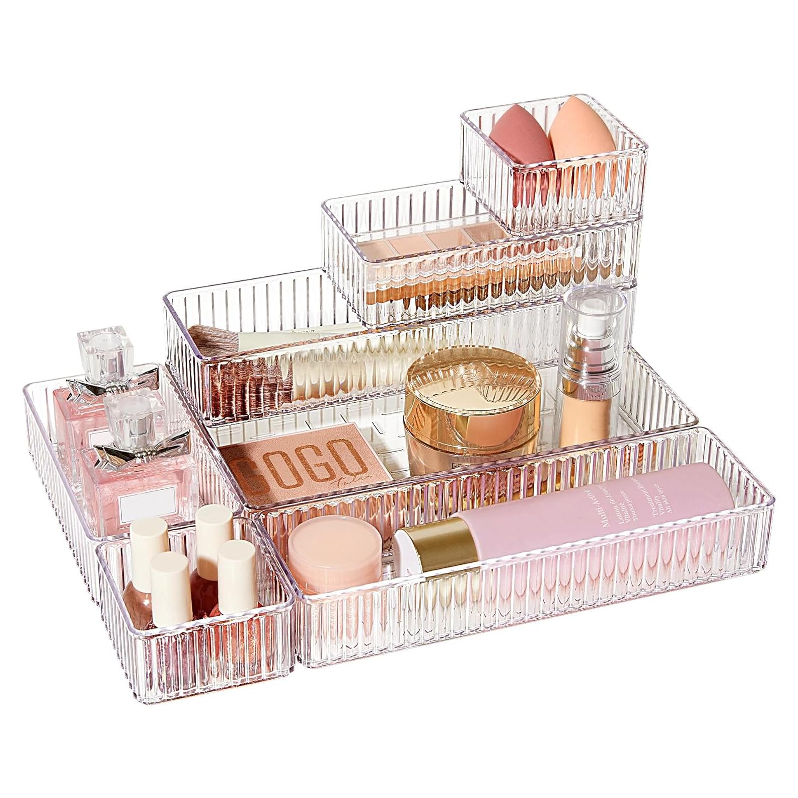 Organizadores de Cajones Vtopmart 7 PCS Transparentes 4 Tamaños