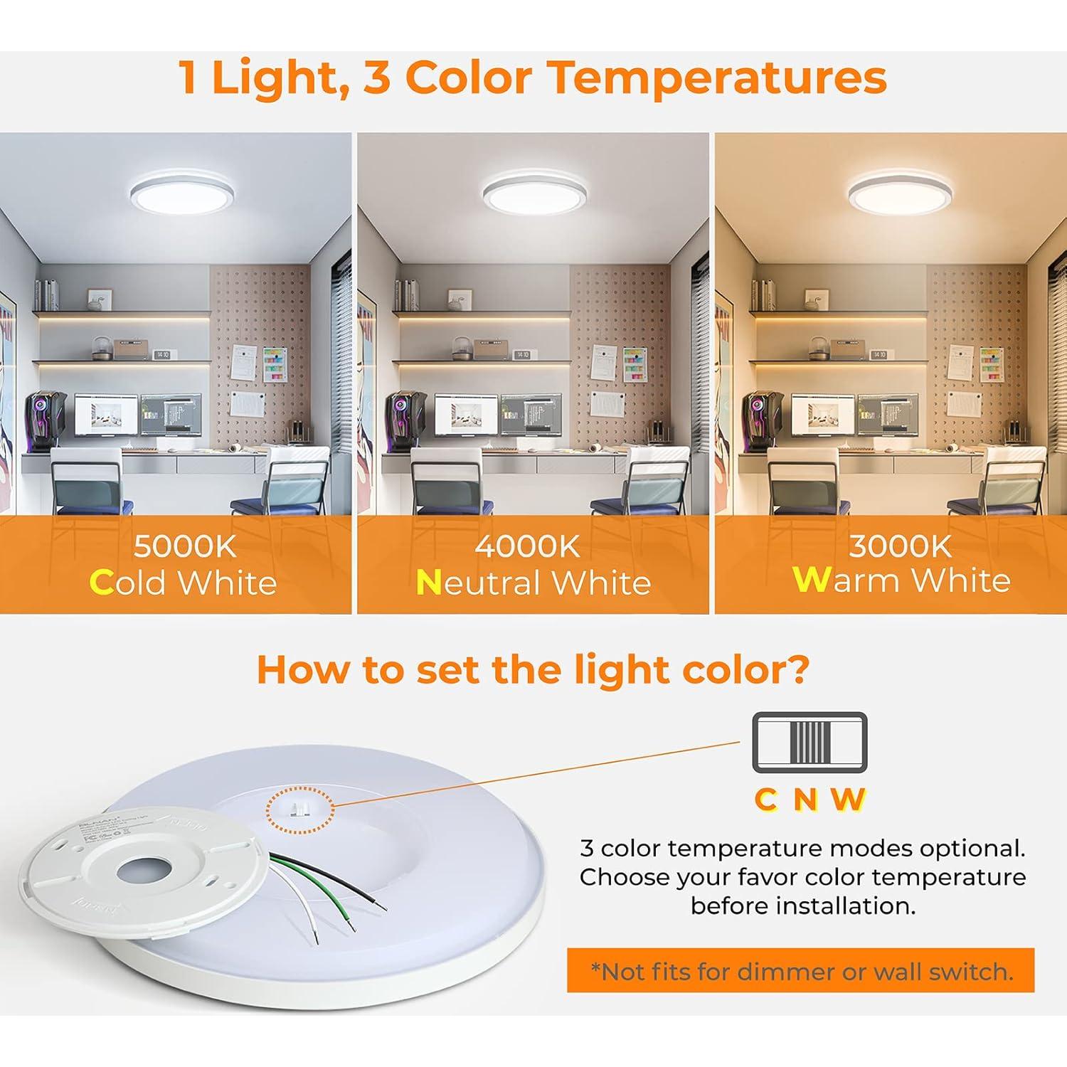 Luz de Techo Empotrada LED BLNAN 23 cm 18W 3000K-5000K