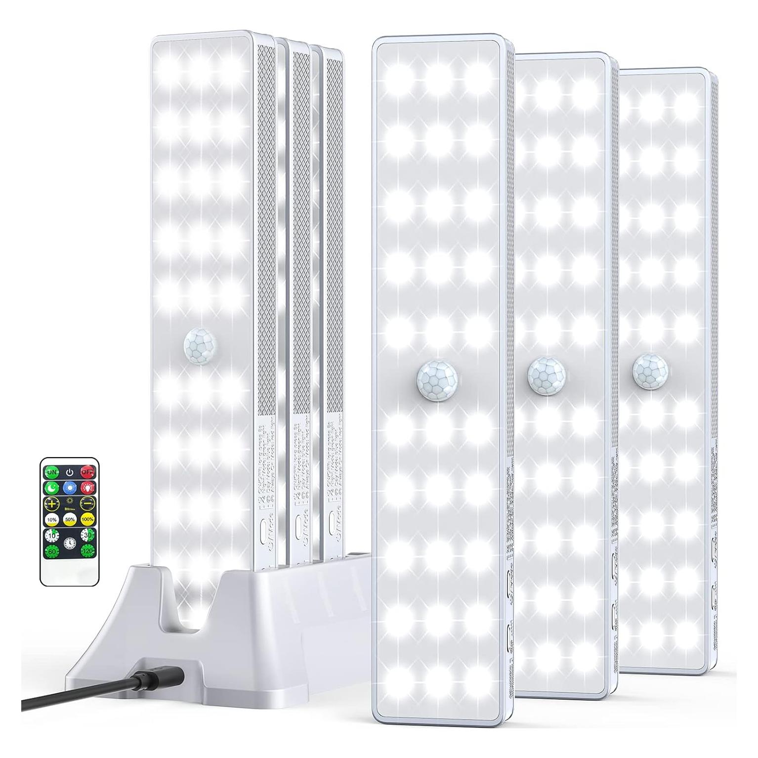 Luz LED Recargable Luzbiz 6 Pcs con Sensor de Movimiento