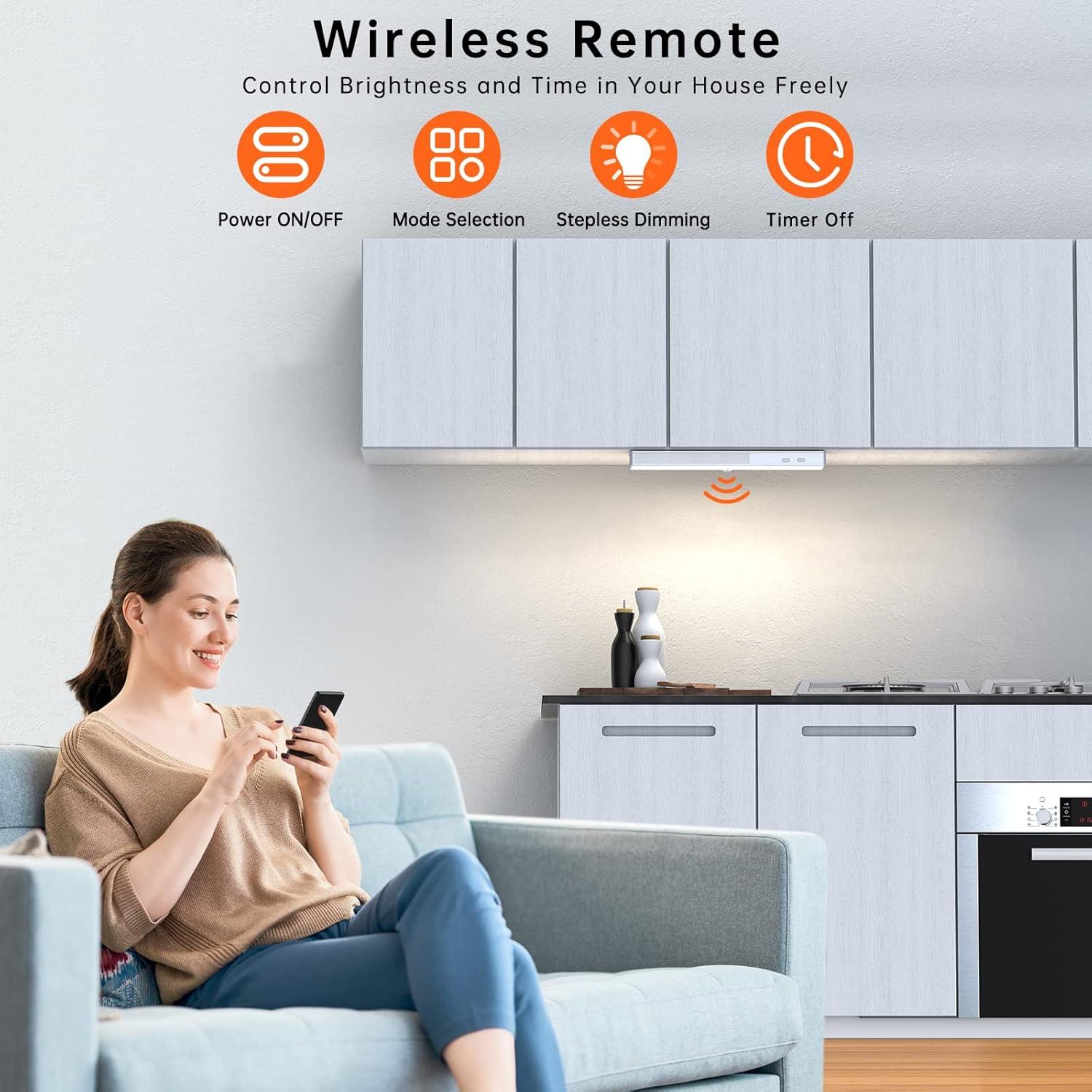 Luz LED Recargable Luzbiz 6 Pcs con Sensor de Movimiento