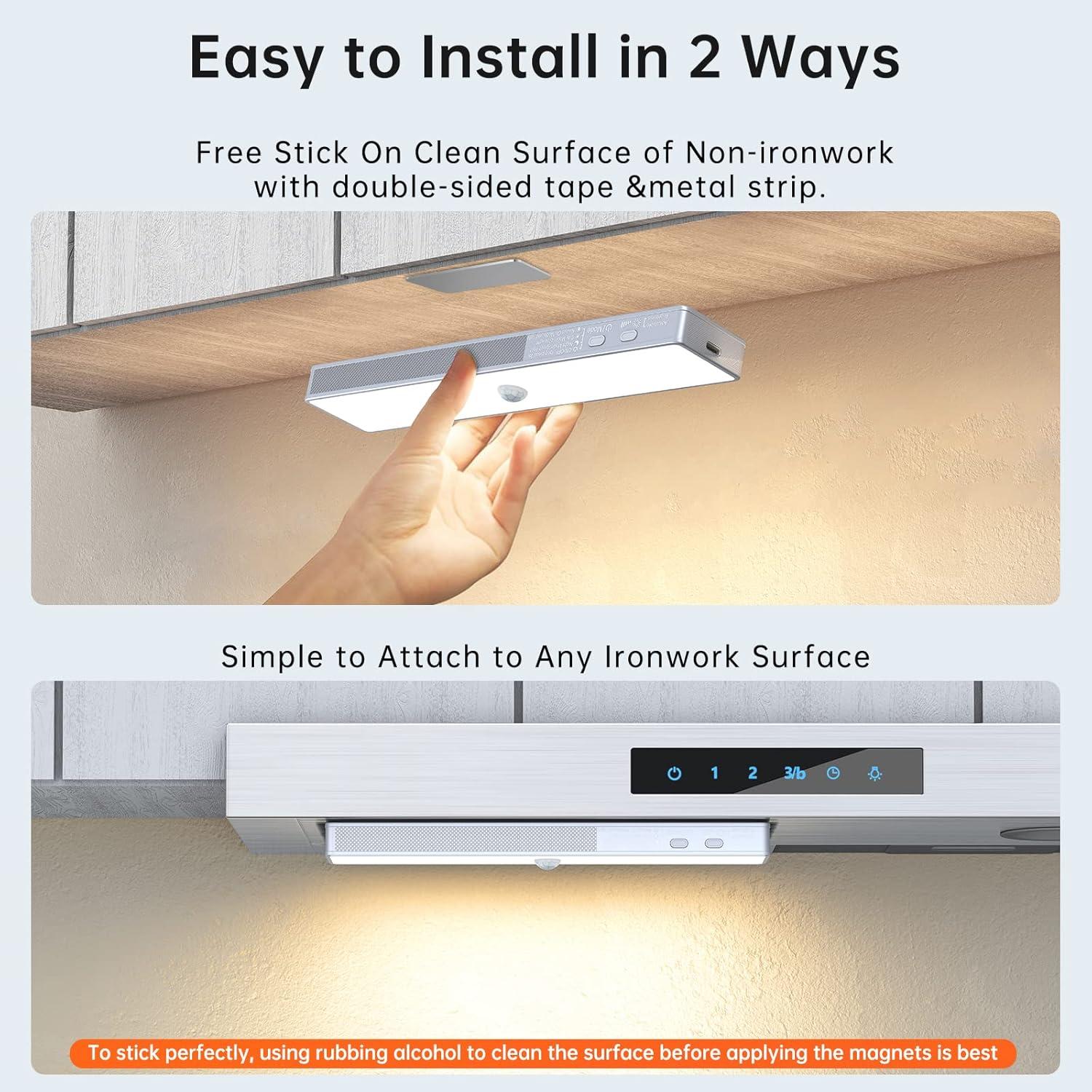 Luz LED Recargable Luzbiz 6 Pcs con Sensor de Movimiento