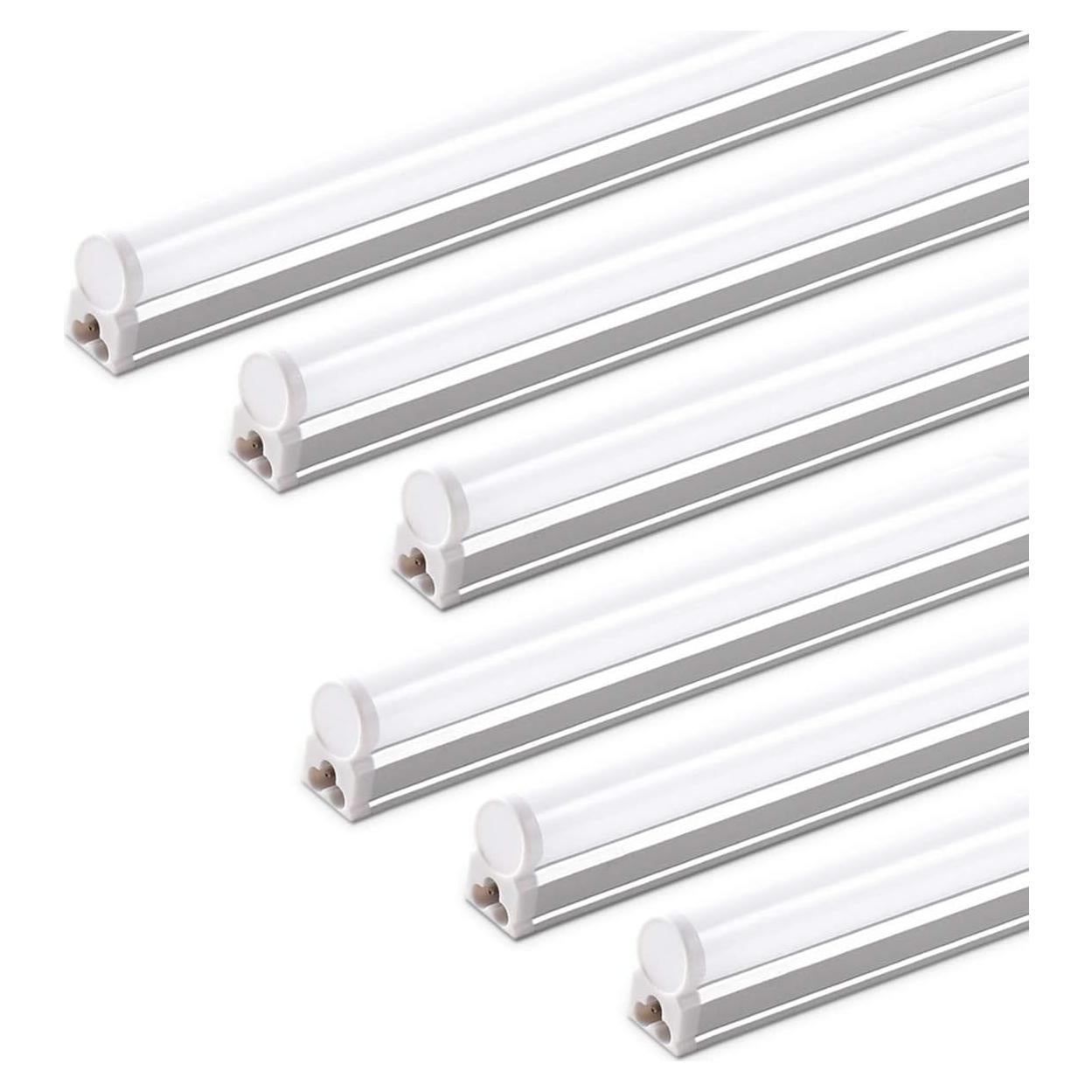 Barrina 6 Lámparas LED T5 1.2m 20W 2200lm Luz Blanca 6500K