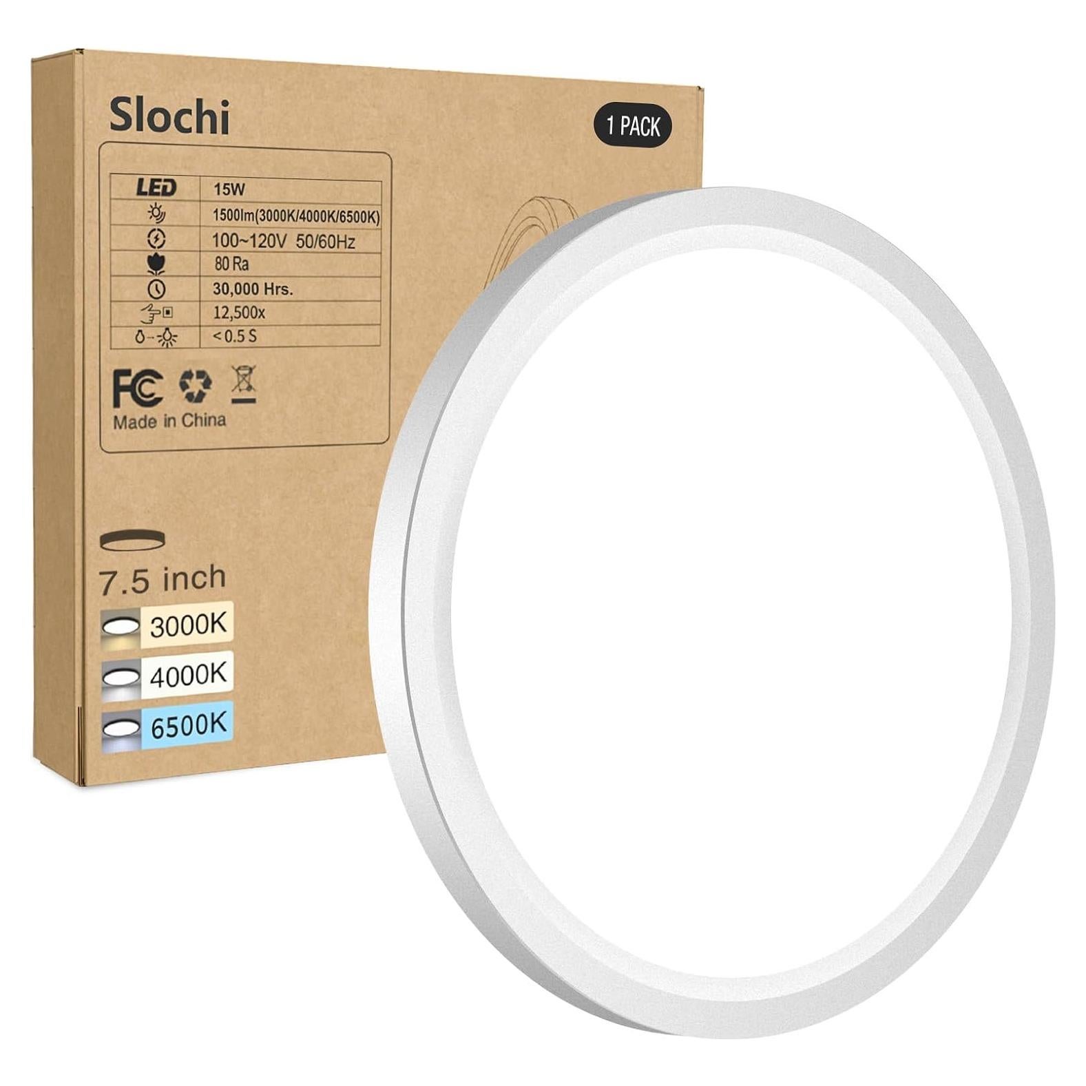 Aplique de Techo LED Slochi 15W 3000K-6500K 19.05cm Blanco
