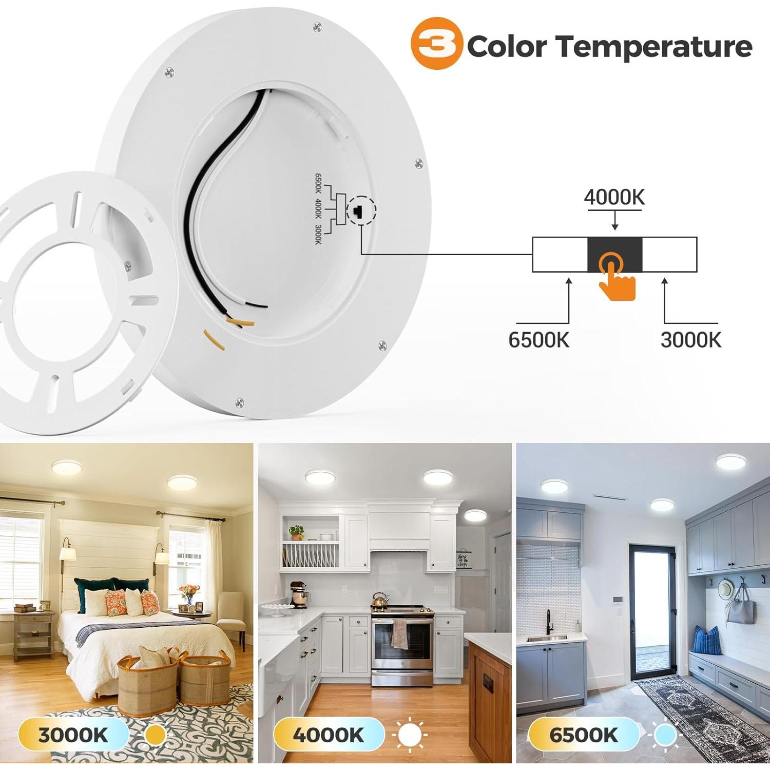 Aplique de Techo LED Slochi 15W 3000K-6500K 19.05cm Blanco