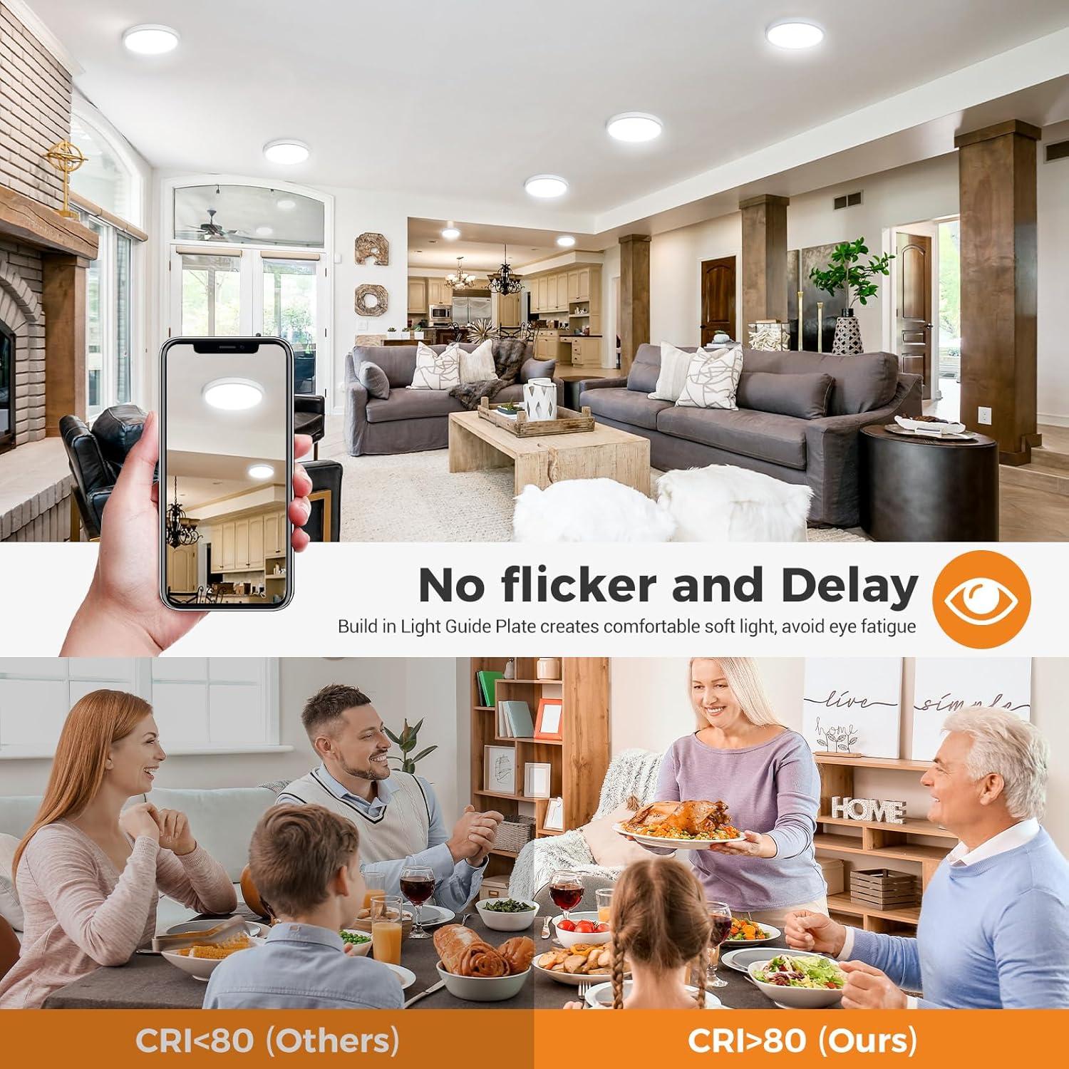 Aplique de Techo LED Slochi 15W 3000K-6500K 19.05cm Blanco