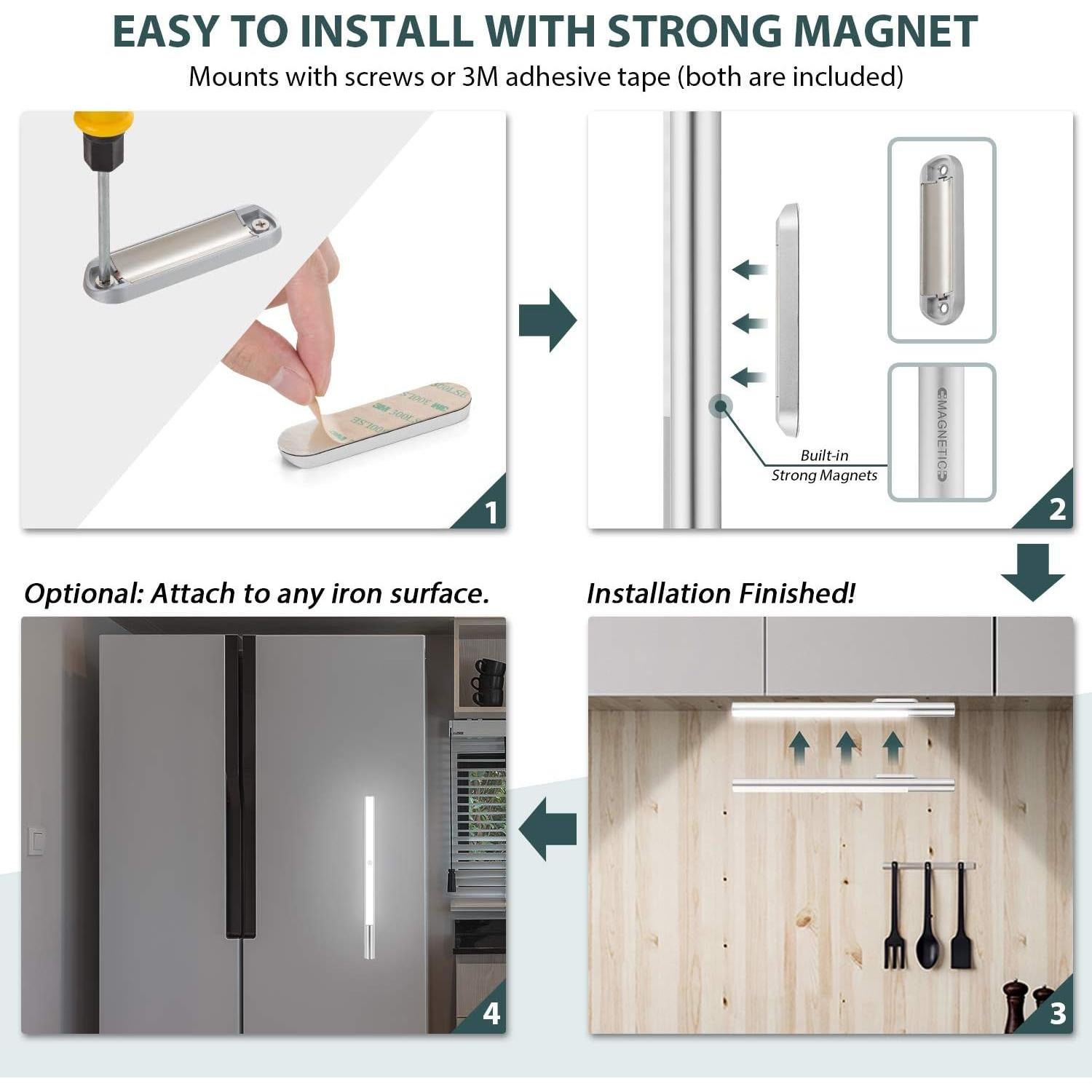 Luz LED Inalámbrica BLS T401 para Armario con Sensor de Movimiento