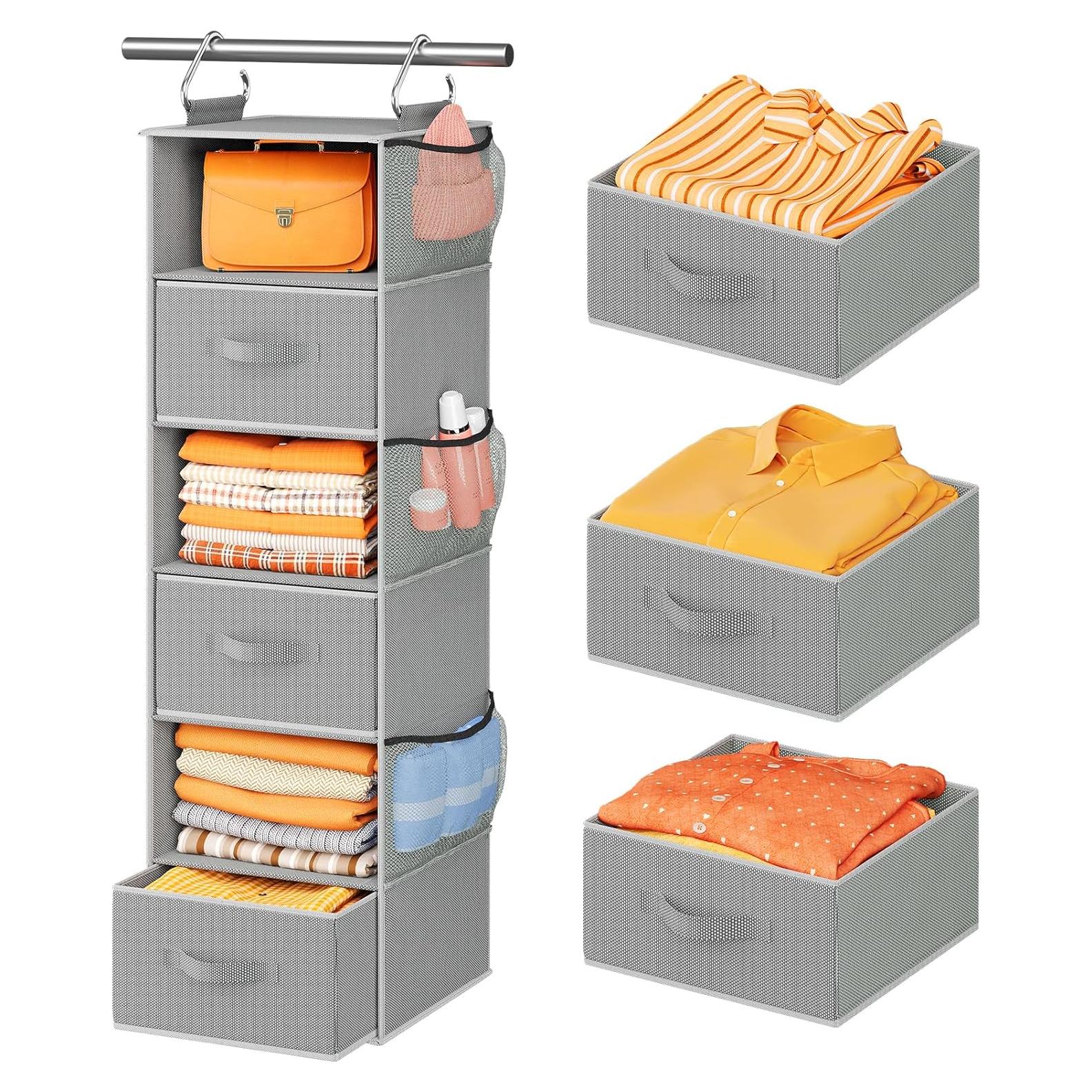 Organizador de Closet Colgante Pipishell 6 Estantes 3 Cajones