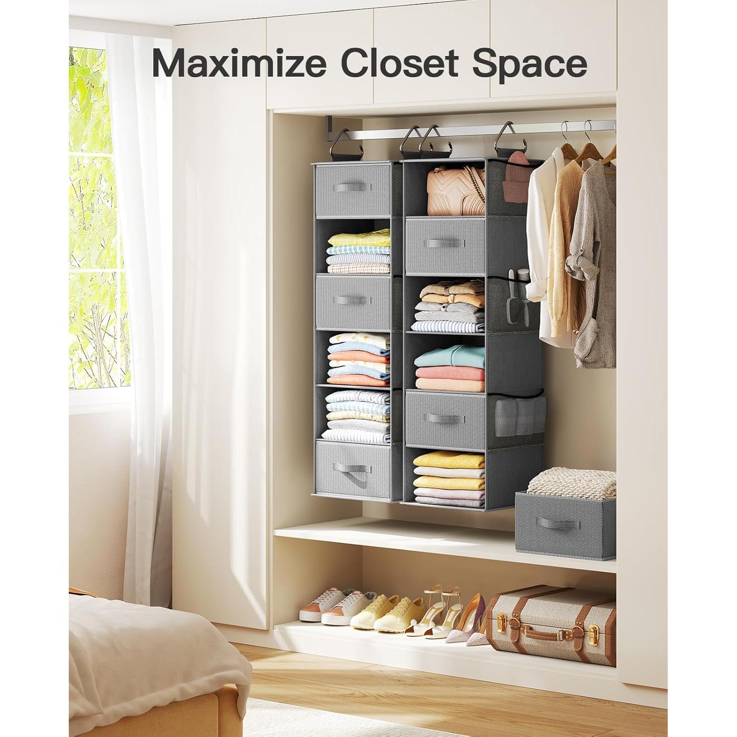 Organizador de Closet Colgante Pipishell 6 Estantes 3 Cajones