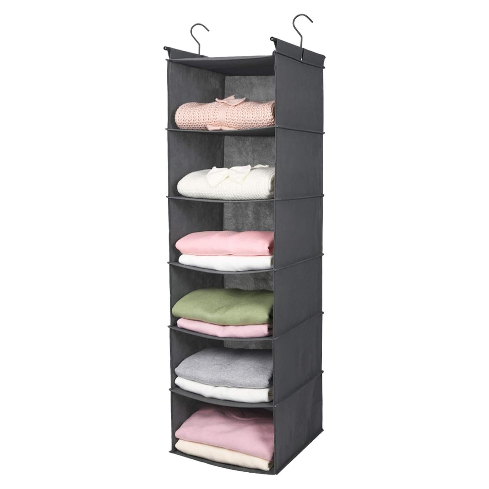 Organizador de Closet Colgante MAX Houser 6 Estantes Gris