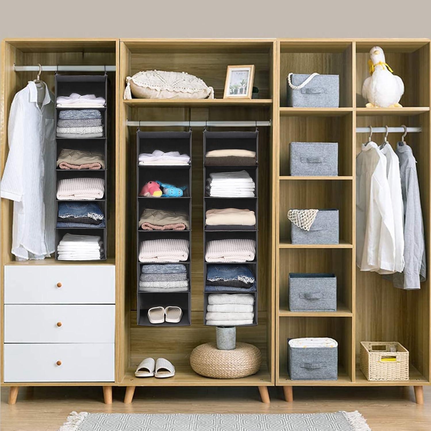 Organizador de Closet Colgante MAX Houser 6 Estantes Gris