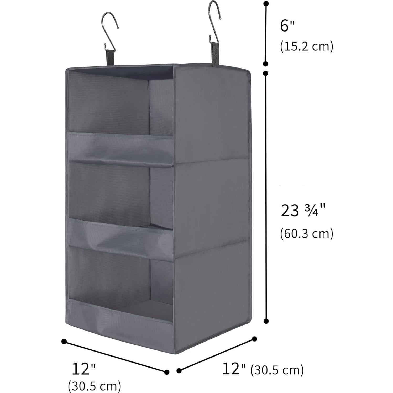 Organizador Colgante de Closet GRANNY DICE 3 Estantes Gris