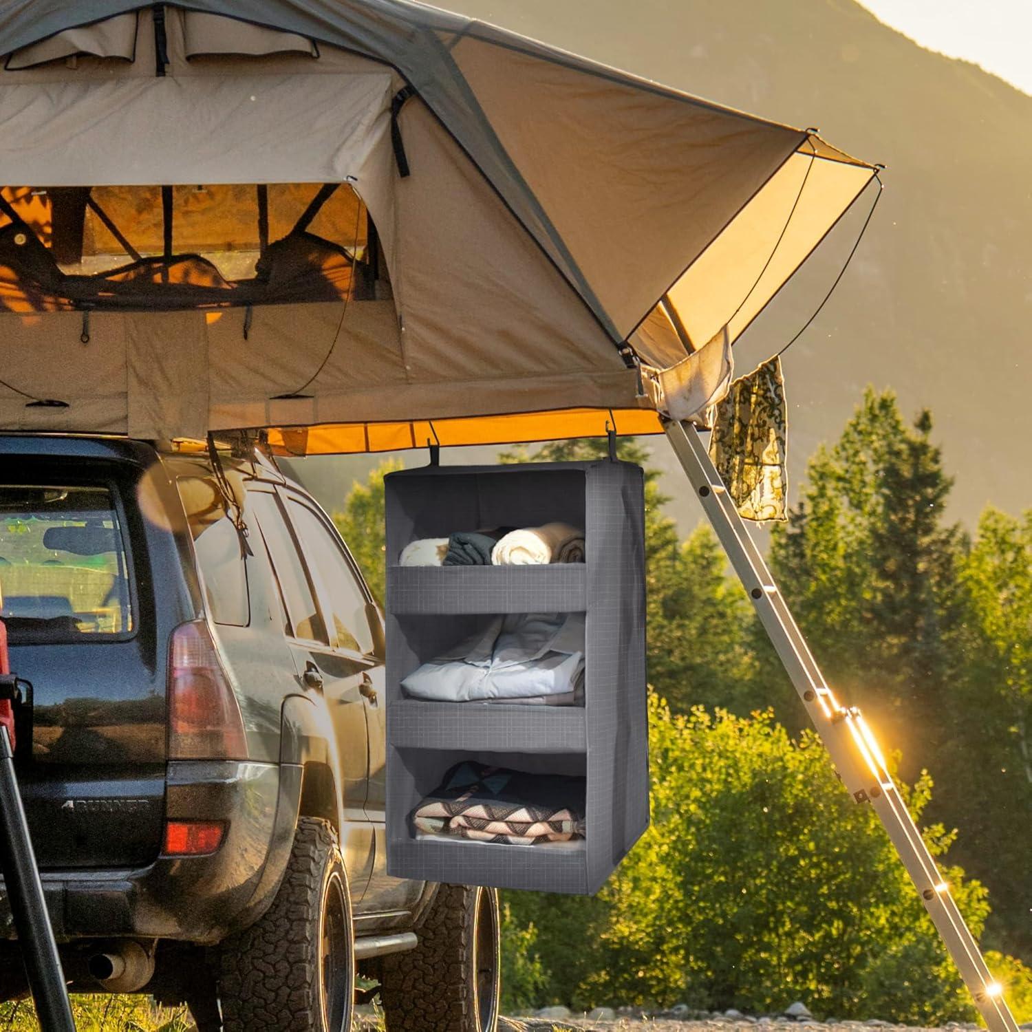 Organizador Colgante de Closet GRANNY DICE 3 Estantes Gris