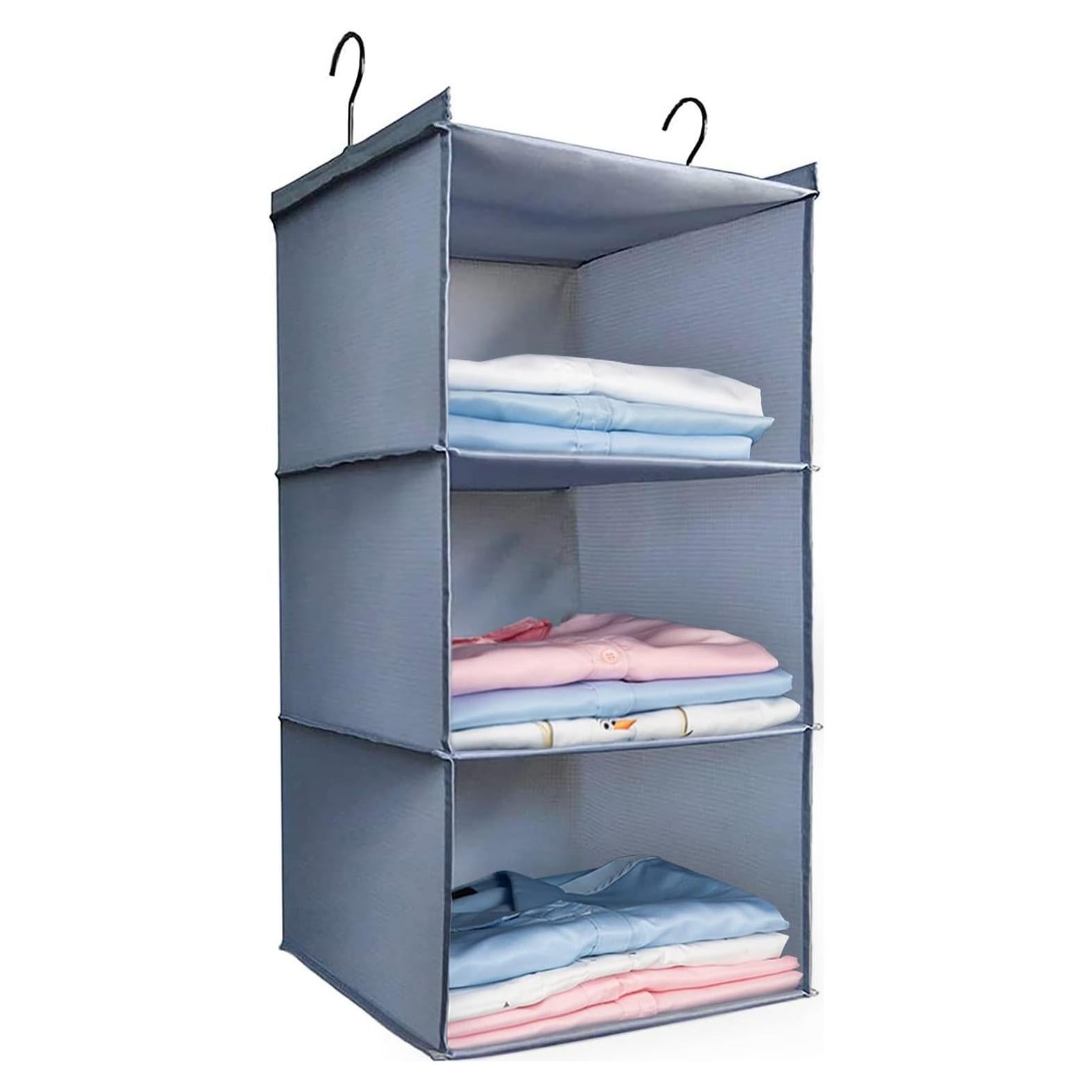 Organizador Colgante DonYeco 3 Estantes Tela Oxford Gris