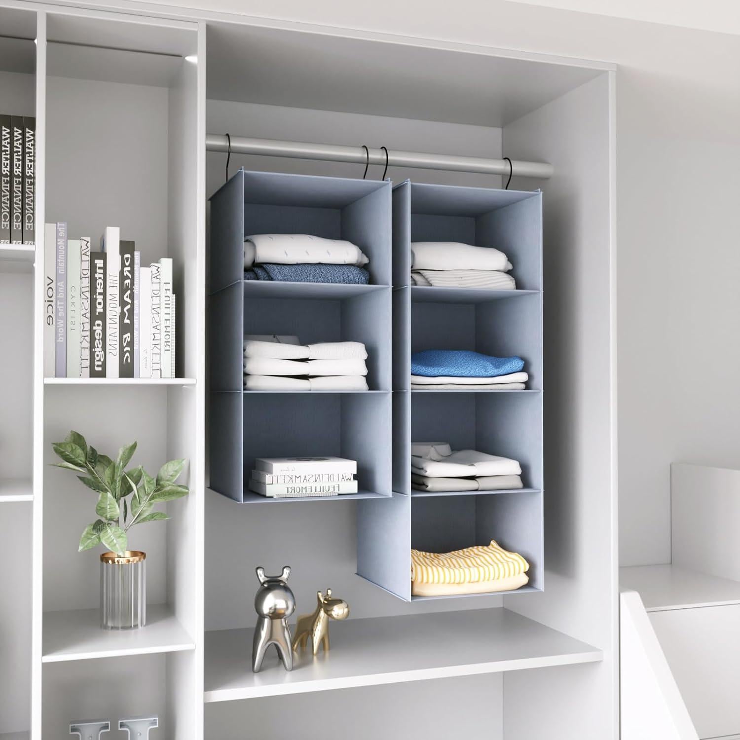 Organizador Colgante DonYeco 3 Estantes Tela Oxford Gris