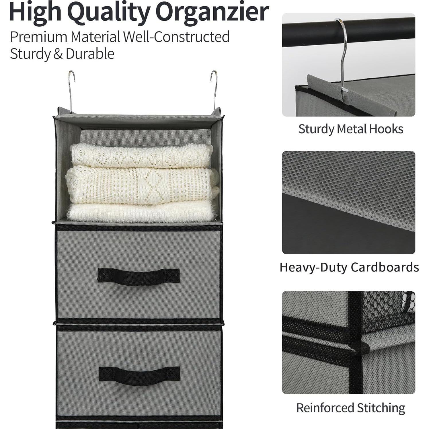 Organizador Colgante GRANNY SAYS 6 Estantes 5 Cajones Gris