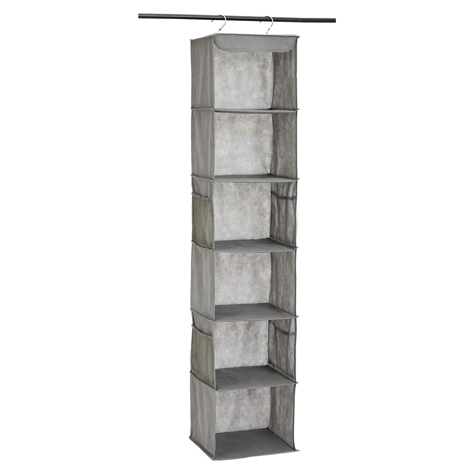 Organizador de Closet Colgante Amazon Basics 6 Niveles Gris