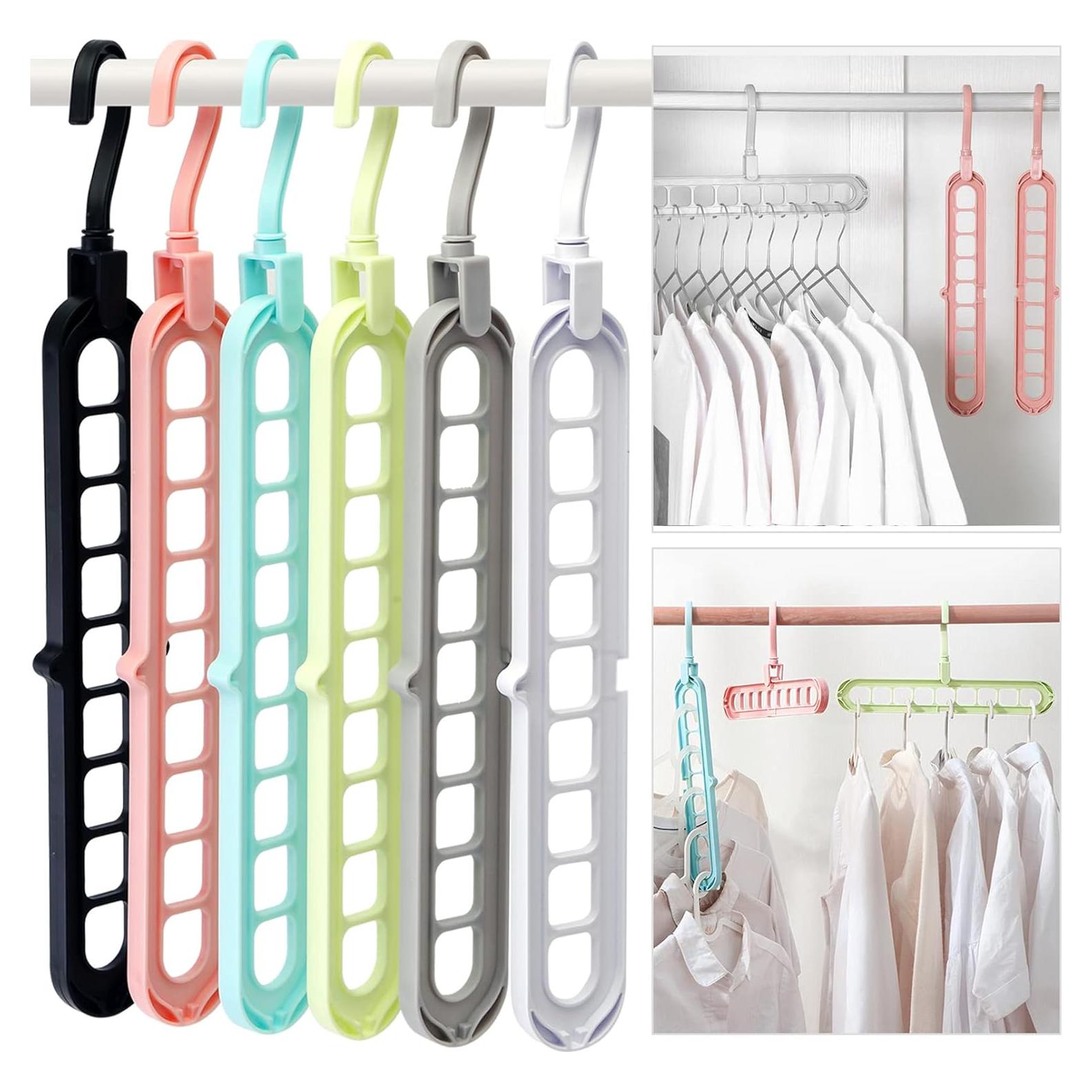 Organizadores de Closet HEYHOUSE - 6 Perchas Mágicas Ahorra Espacio