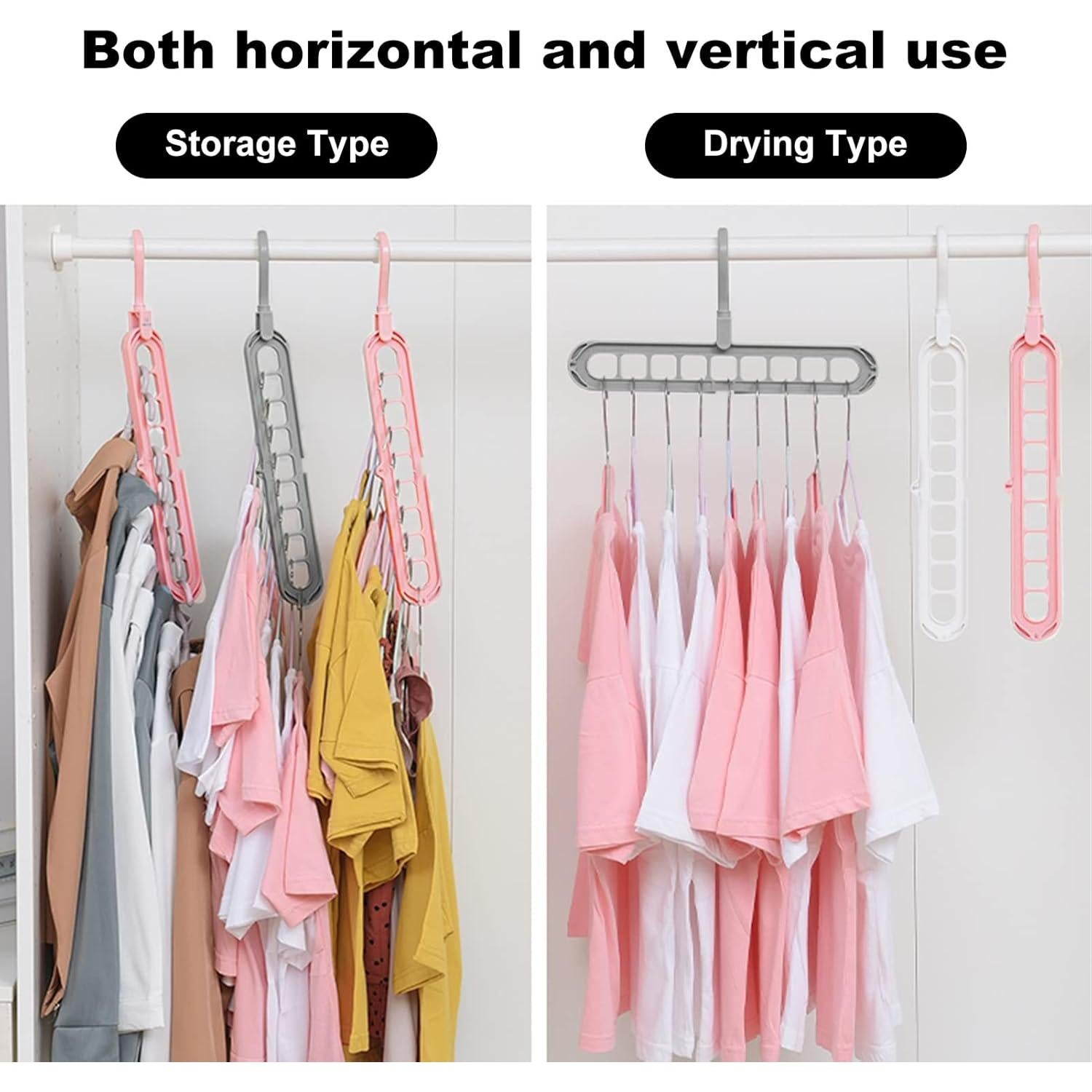 Organizadores de Closet HEYHOUSE - 6 Perchas Mágicas Ahorra Espacio