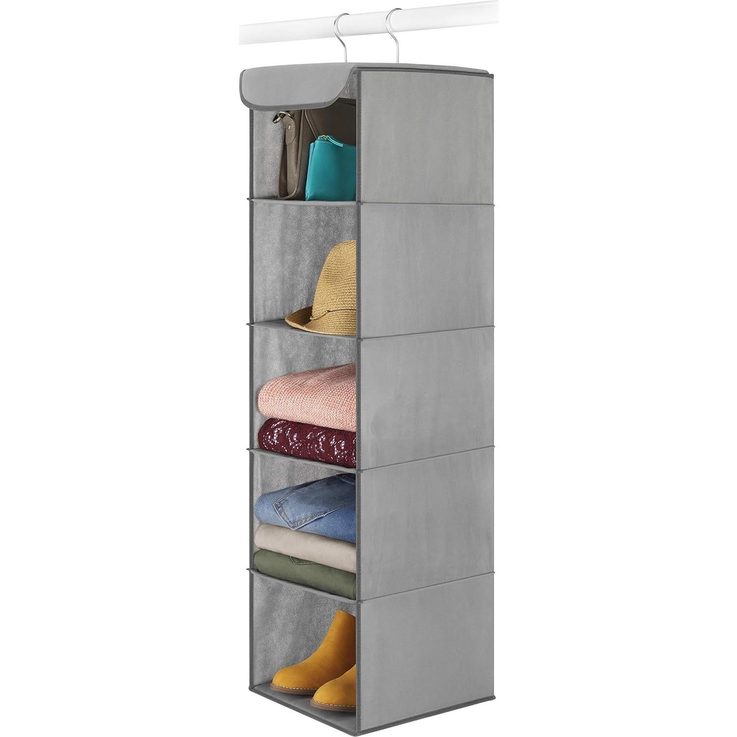 Organizador de Closet Whitmor 5 Secciones Metal Gris