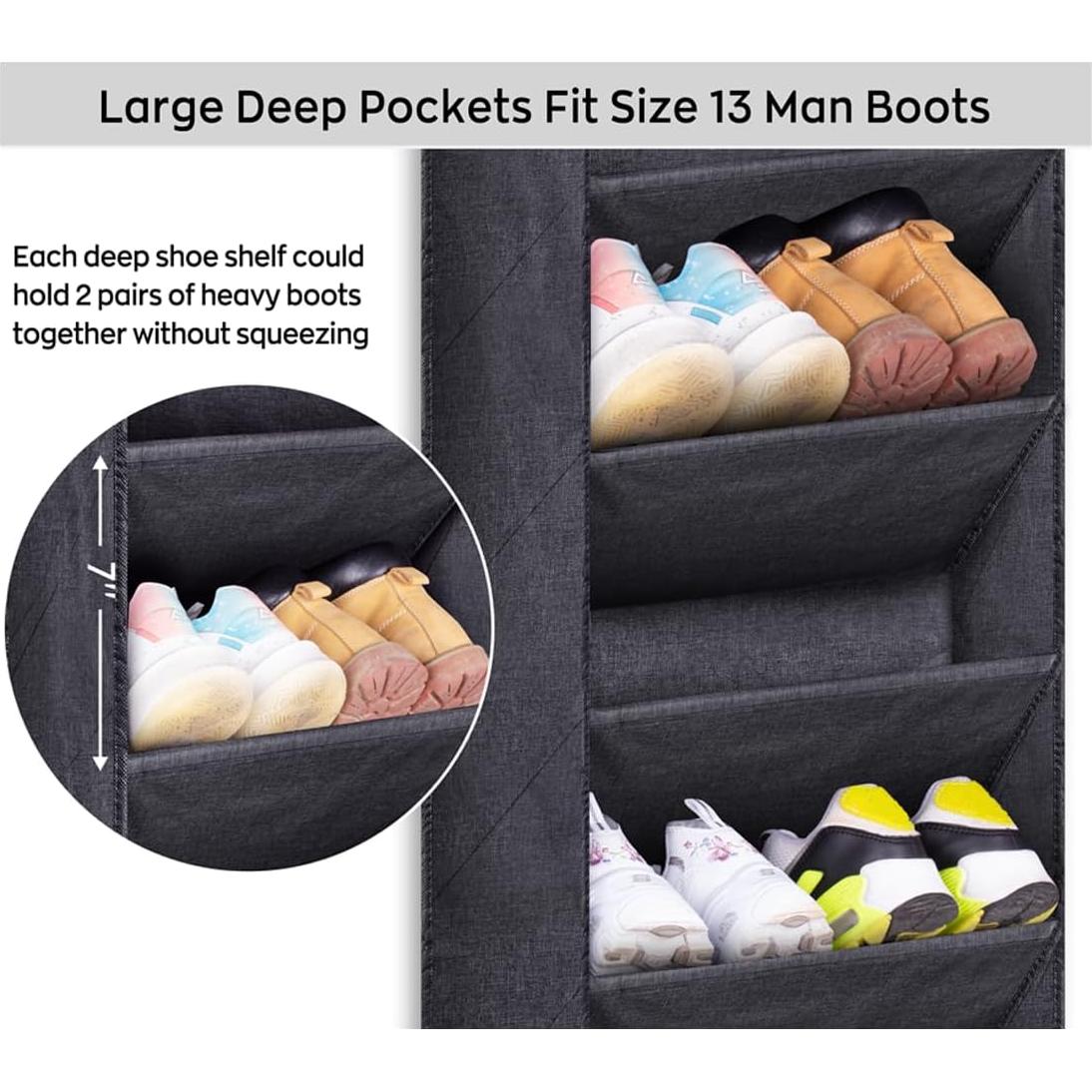 Organizador de Zapatos Colgante SLEEPING LAMB Negro 8 Bolsillos