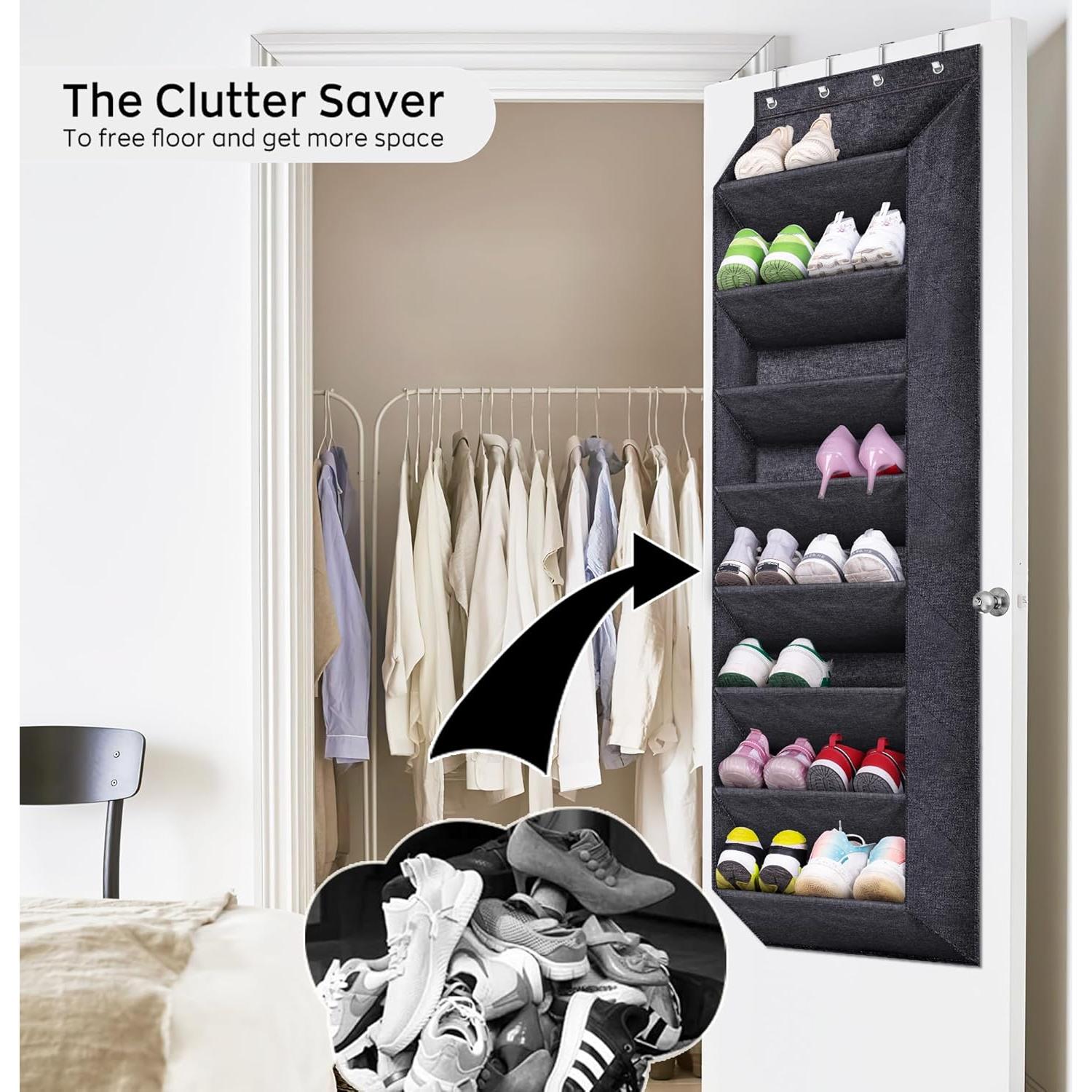 Organizador de Zapatos Colgante SLEEPING LAMB Negro 8 Bolsillos