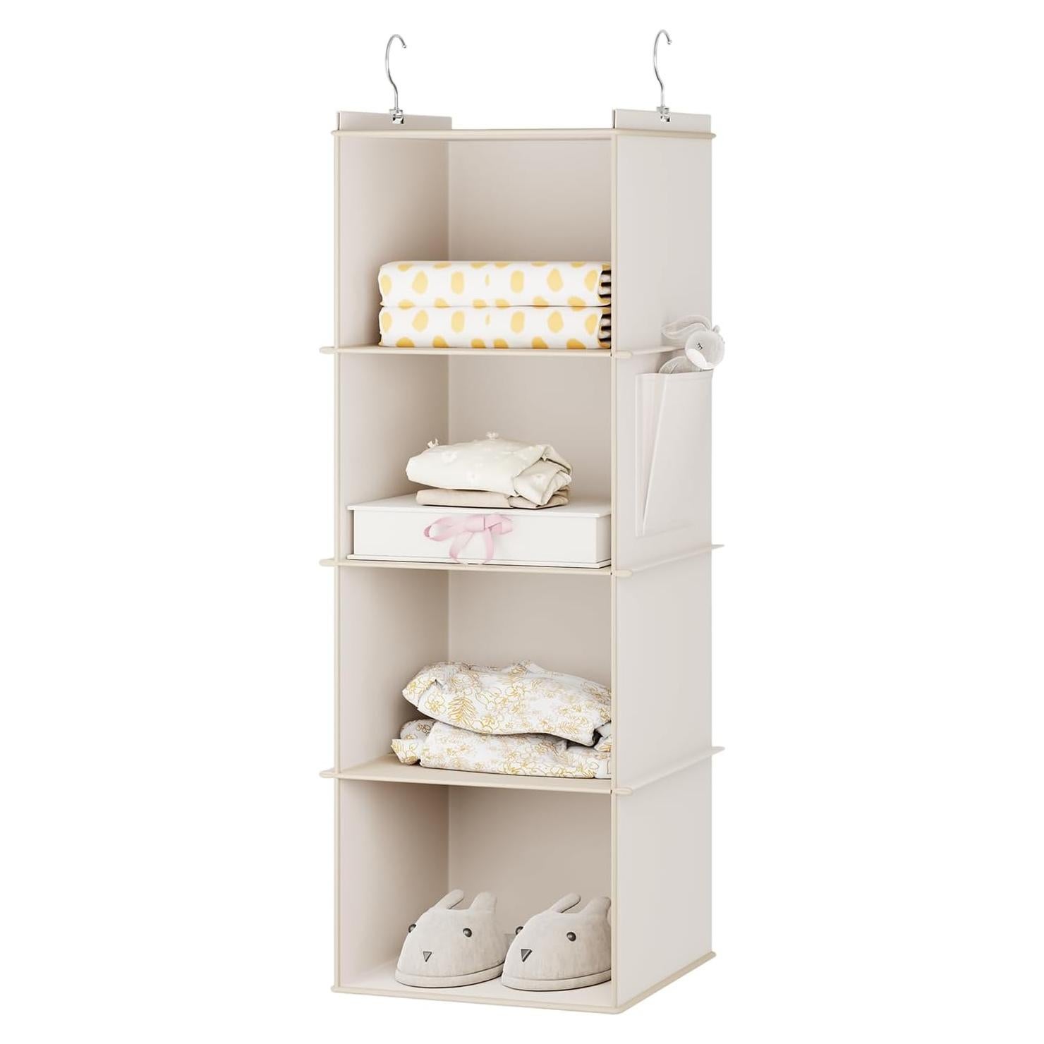 Organizador de Closet Colgante YOUDENOVA 4 Niveles Beige