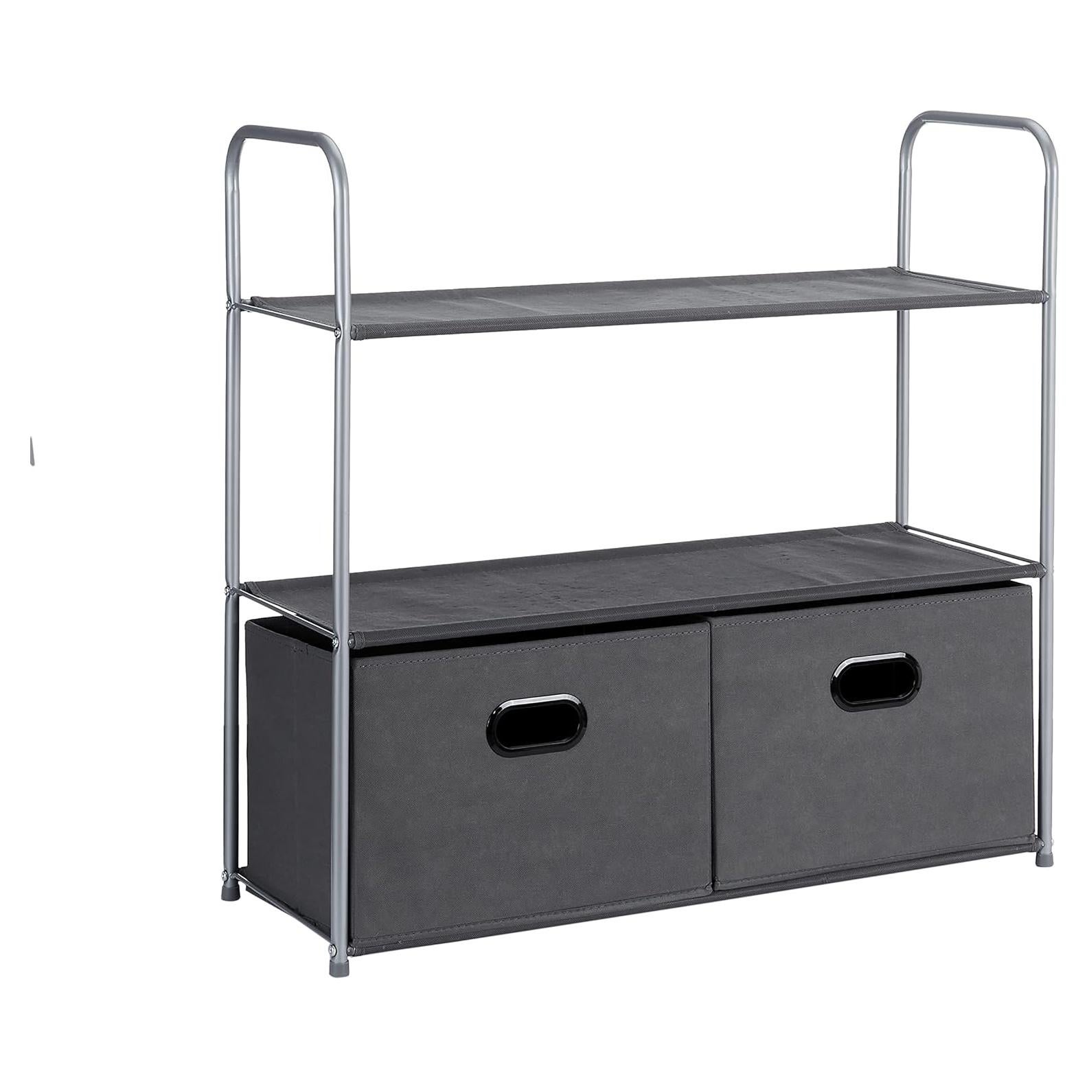 Organizador de Closet Amazon Basics con 3 Estantes y 2 Cajones