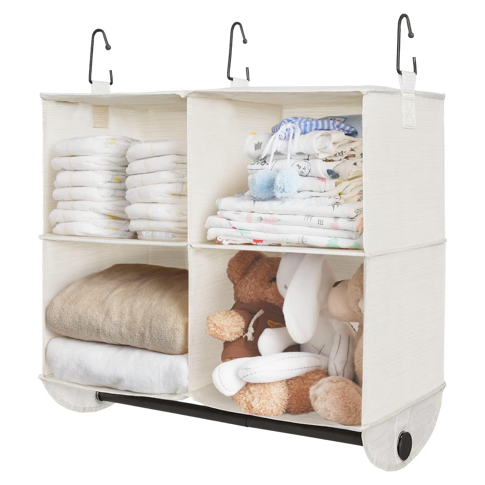 Organizador Colgante StorageWorks 4 Secciones Marfil y Blanco