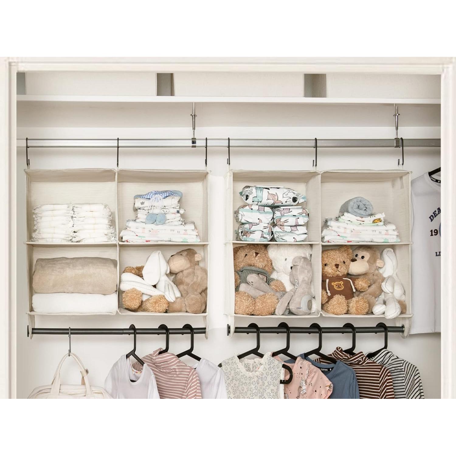 Organizador Colgante StorageWorks 4 Secciones Marfil y Blanco