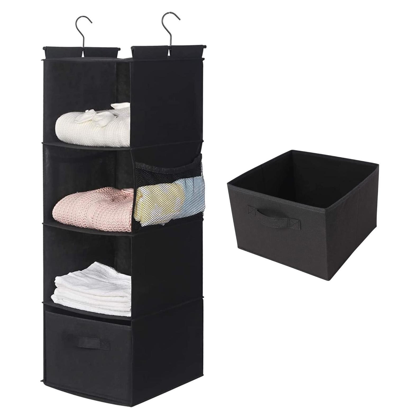 Organizador de Closet Colgante MAX Houser 4 Estantes Negro