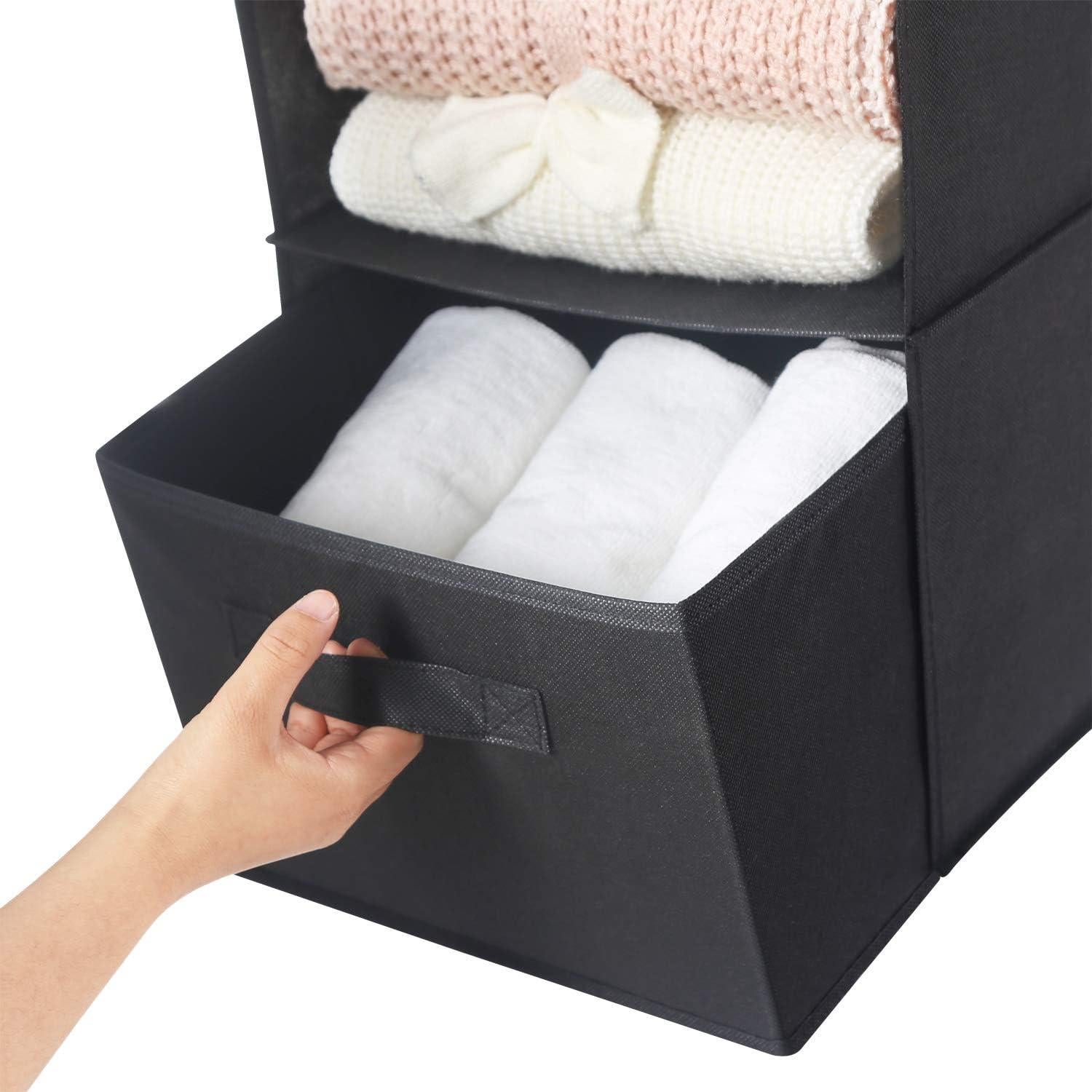 Organizador de Closet Colgante MAX Houser 4 Estantes Negro