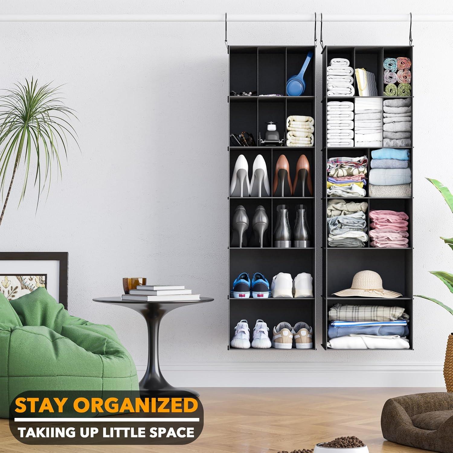 Organizador de Closet Colgante SpaceAid 2 Piezas 24 Compartimentos