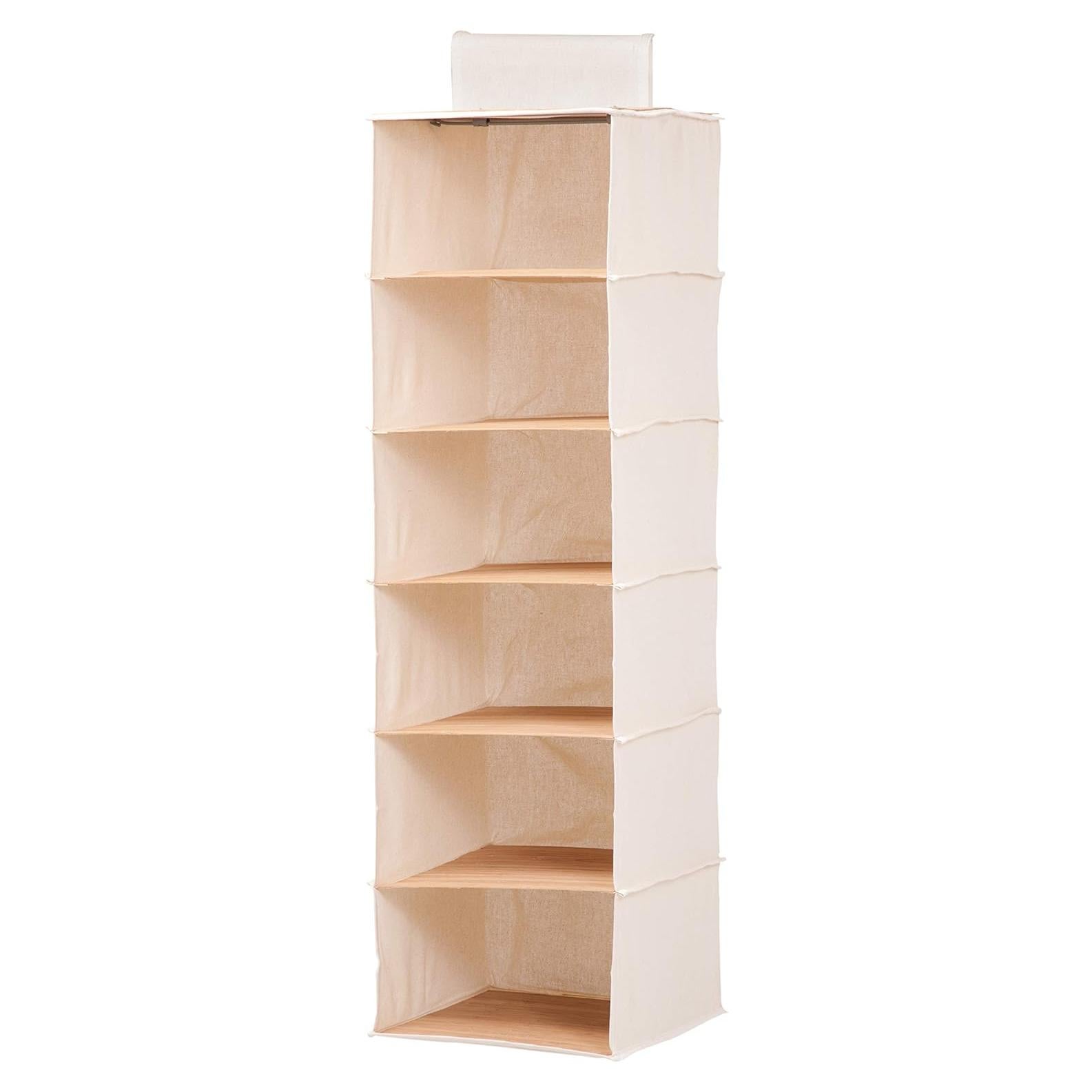 Organizador Colgante Honey-Can-Do SFT-01003, 6 Estantes, Bambú