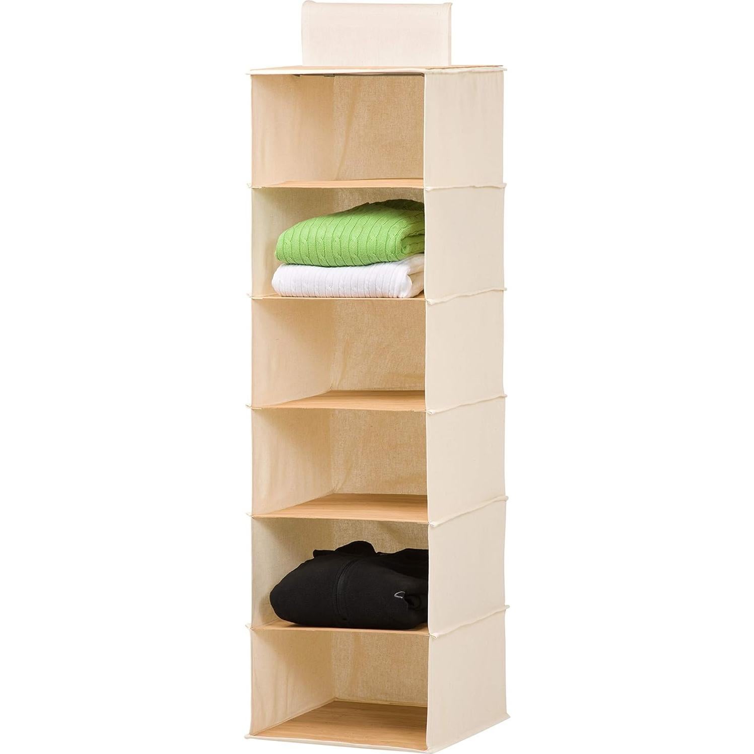Organizador Colgante Honey-Can-Do SFT-01003, 6 Estantes, Bambú