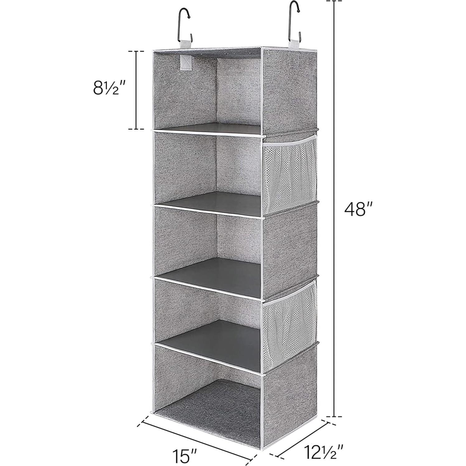 Estante Colgante StorageWorks 5 Estantes 33x38x120 cm Gris