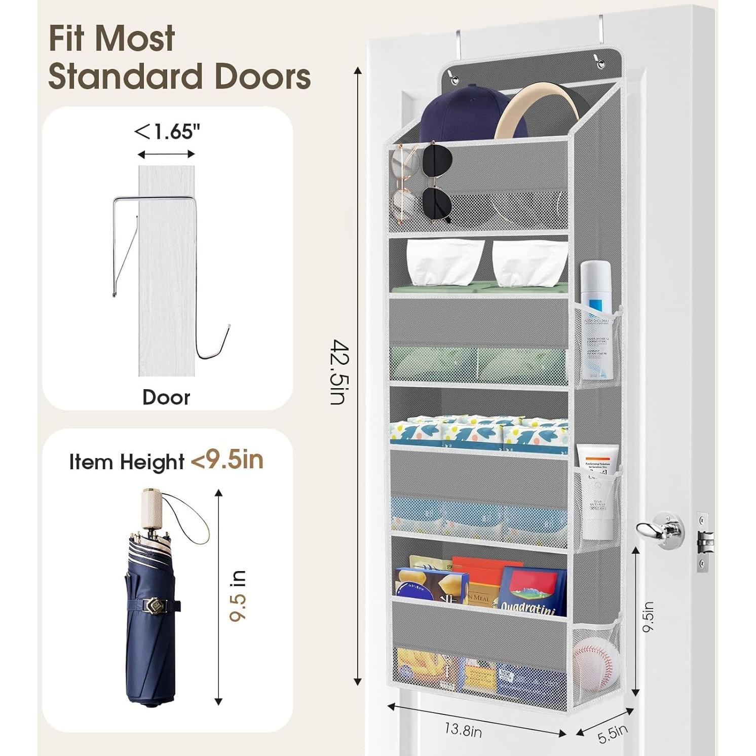 Organizador Colgante de Puerta SpaceHacks 4 Niveles 18kg Gris