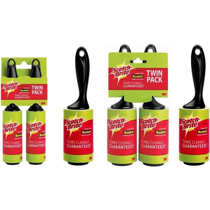 Rodillo quita pelusa Scotch-Brite Mini, 2 unidades, Blanco