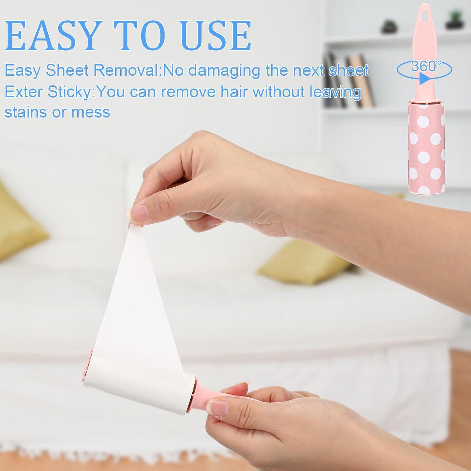 Hushee 12 Mini Rodillos Quitapelusas para Mascotas 360 Hojas