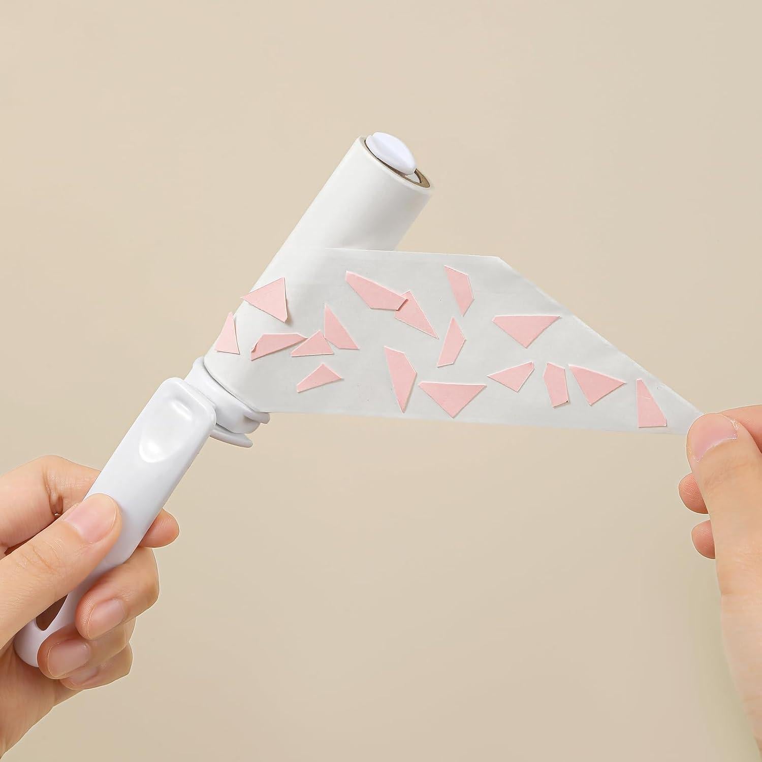 Rodillo Quitapelusas Mini MINGRACE Rosa Compacto 9.1x4.1 cm