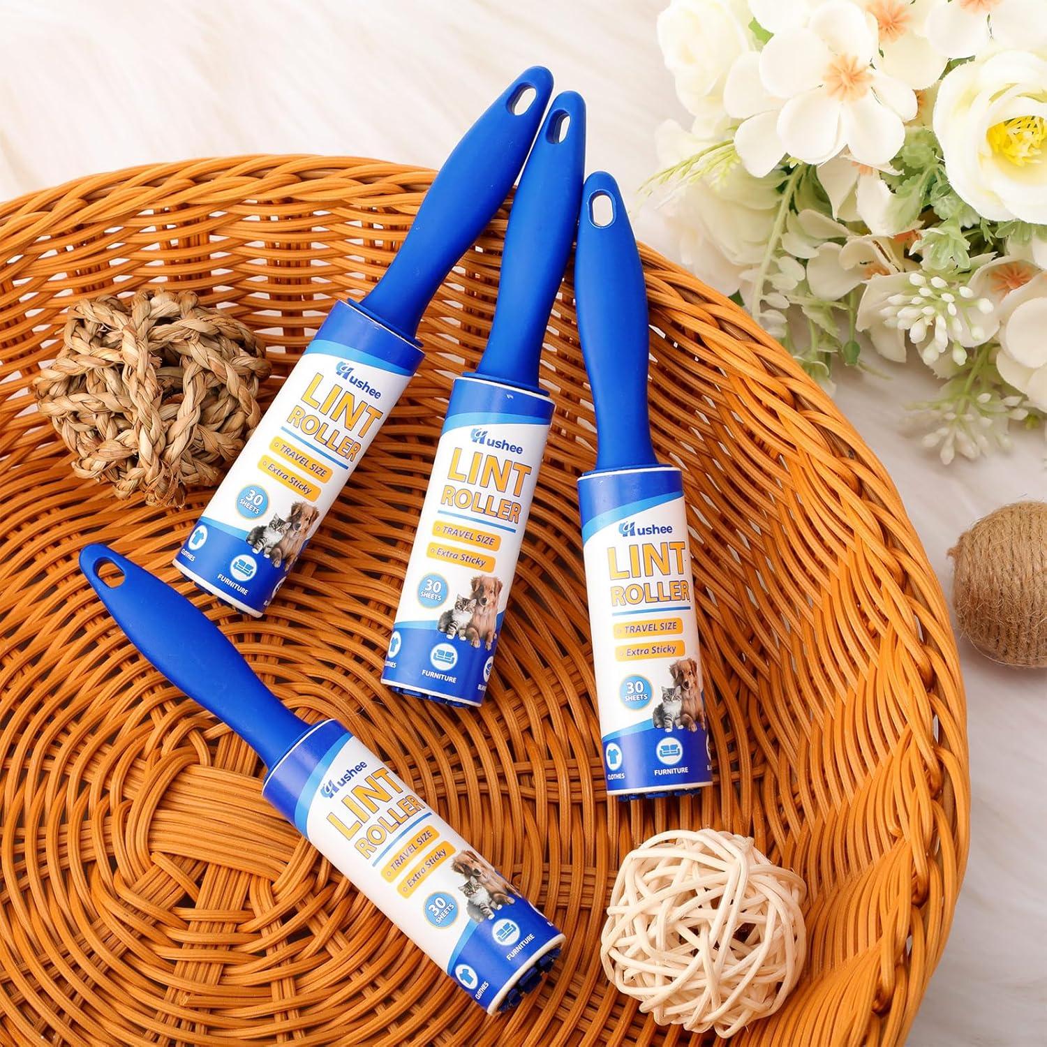 Hushee Mini Rodillos Quitapelusas 20 Pcs 600 Hojas Viaje